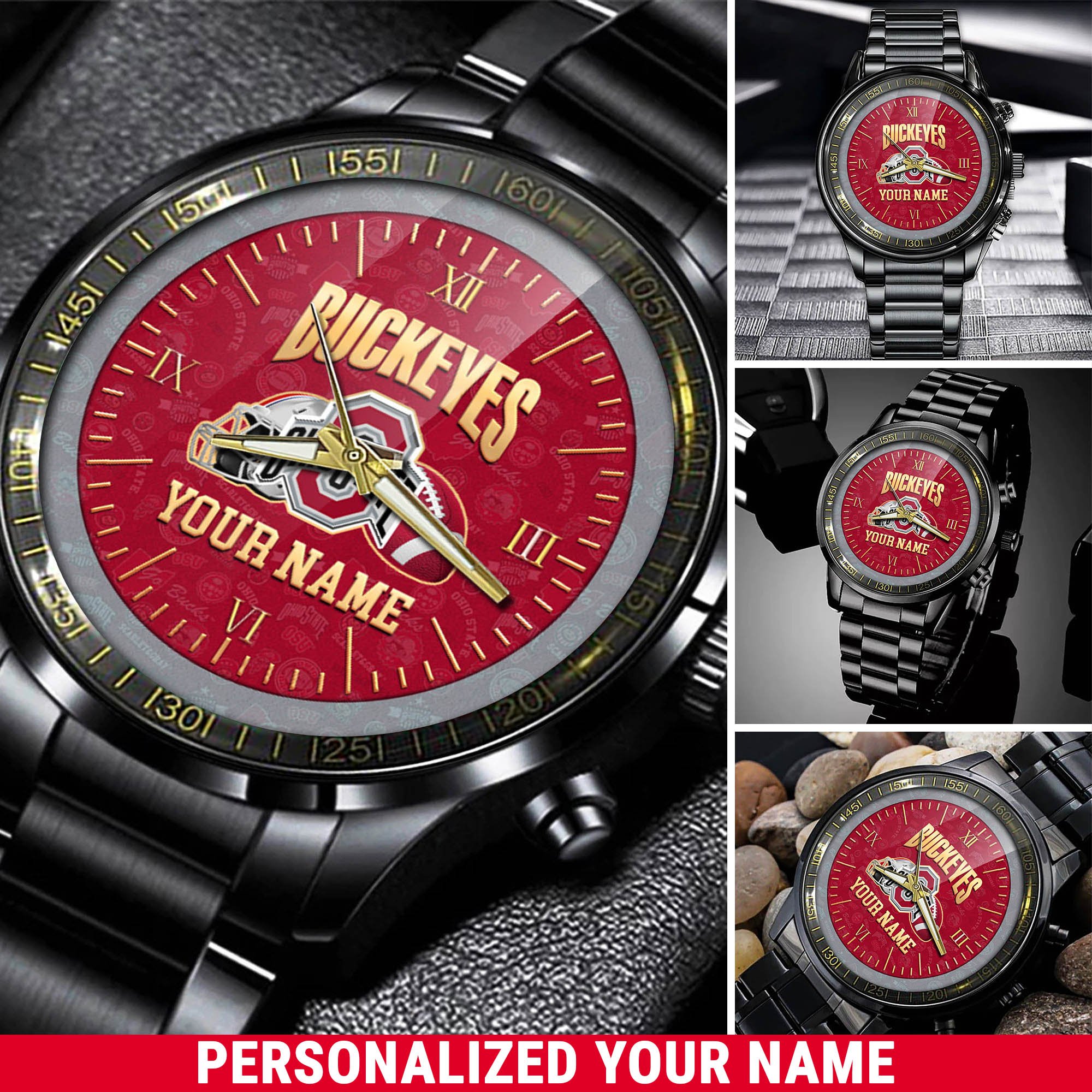 Ohio State Buckeyes Watch 2024 Version Personalized Your Name, Sport Watch For Fans, Sport Gifts ETHY-54417