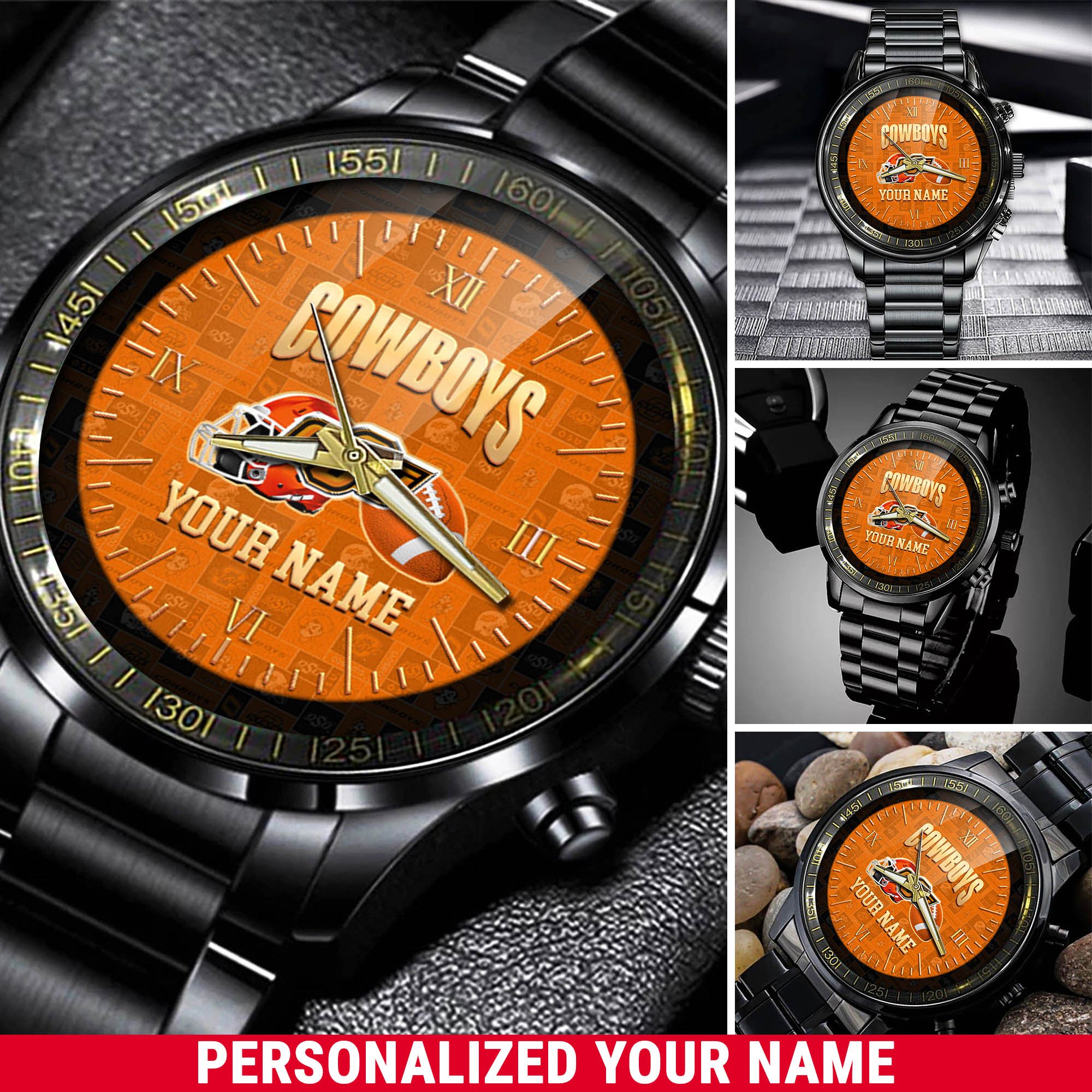 Oklahoma State Cowboys Watch 2024 Version Personalized Your Name, Sport Watch For Fans, Sport Gifts ETHY-54417