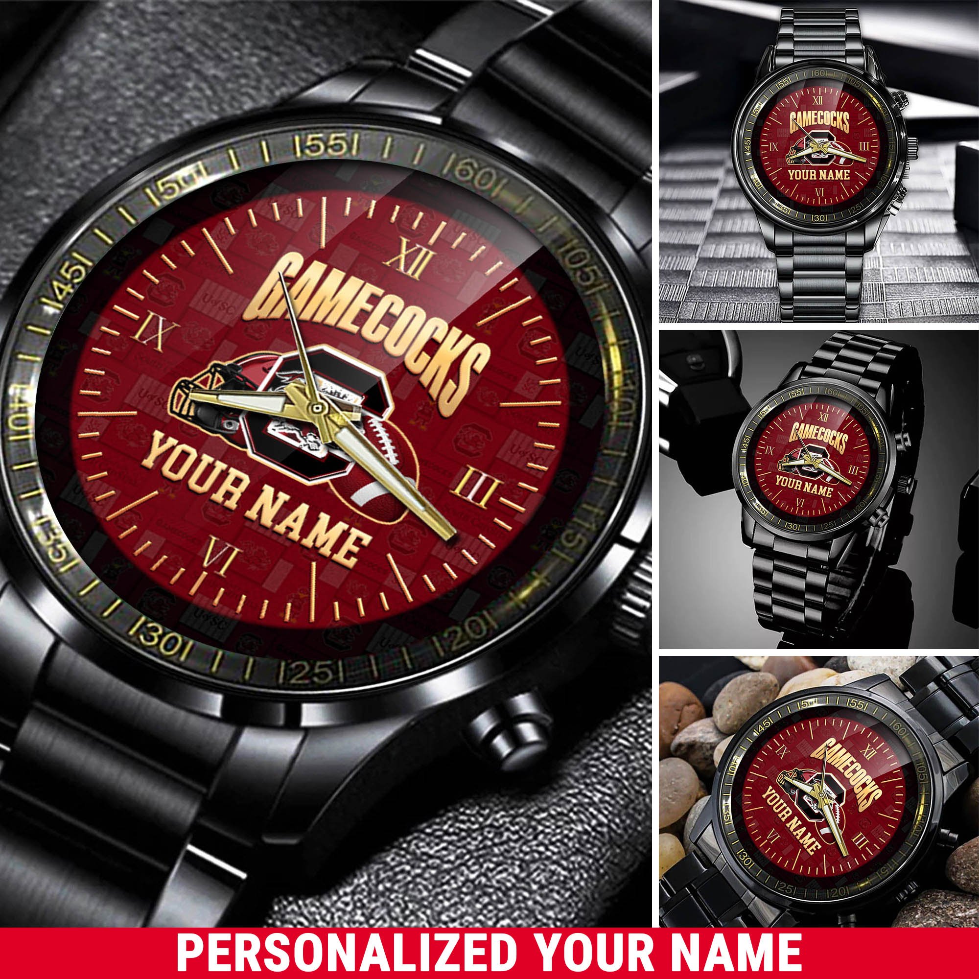 South Carolina Gamecocks Watch 2024 Version Personalized Your Name, Sport Watch For Fans, Sport Gifts ETHY-54417