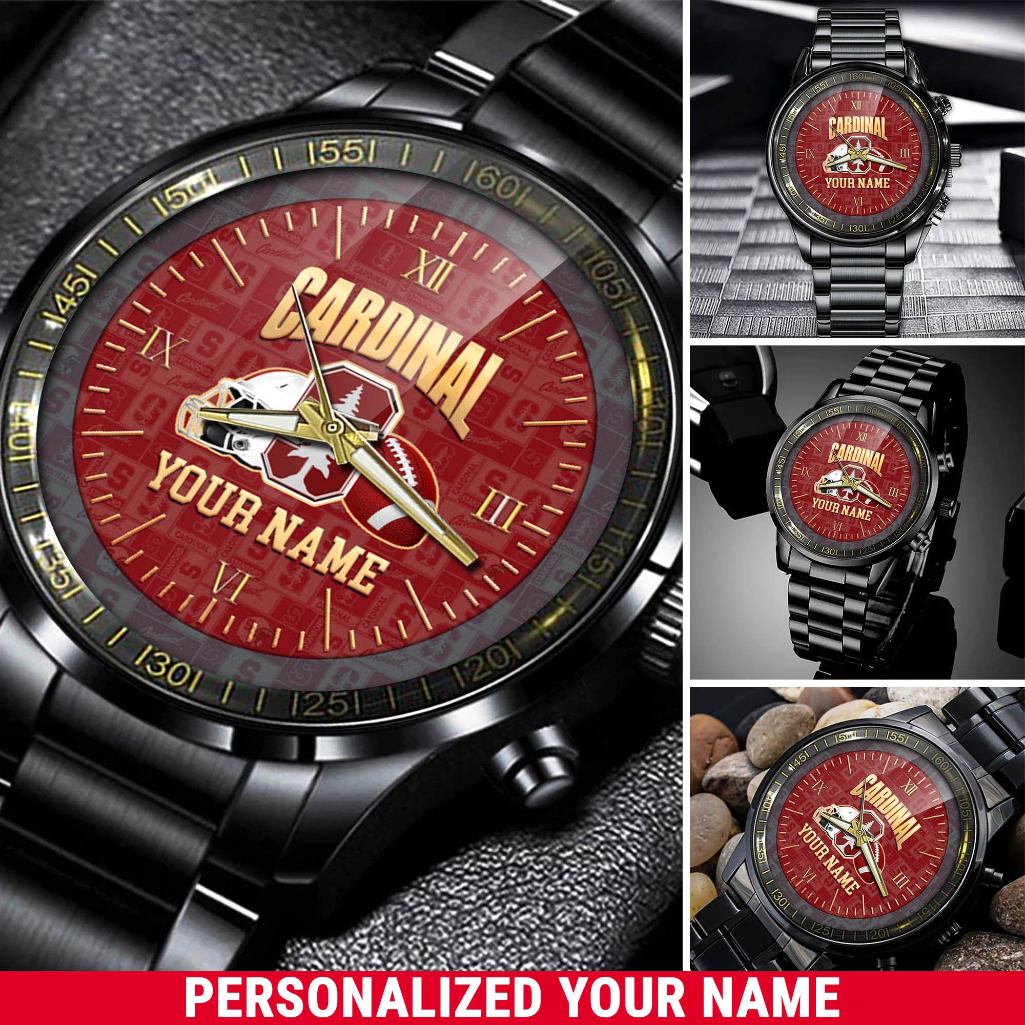 Stanford Cardinal Watch 2024 Version Personalized Your Name, Sport Watch For Fans, Sport Gifts ETHY-54417