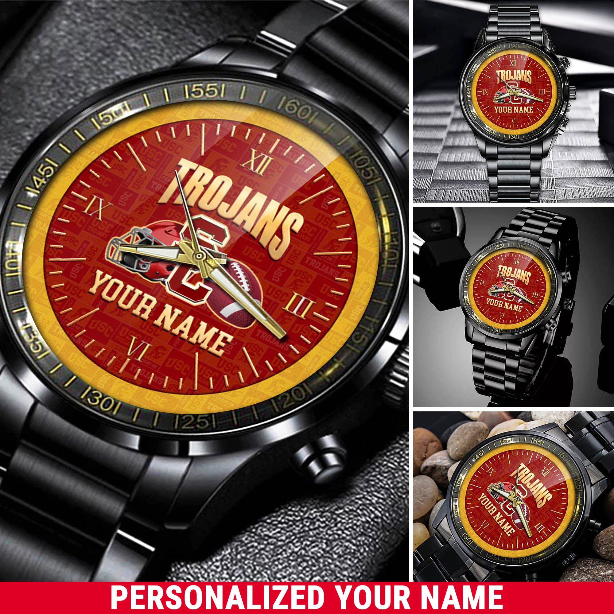 USC Trojans Watch 2024 Version Personalized Your Name, Sport Watch For Fans, Sport Gifts ETHY-54417