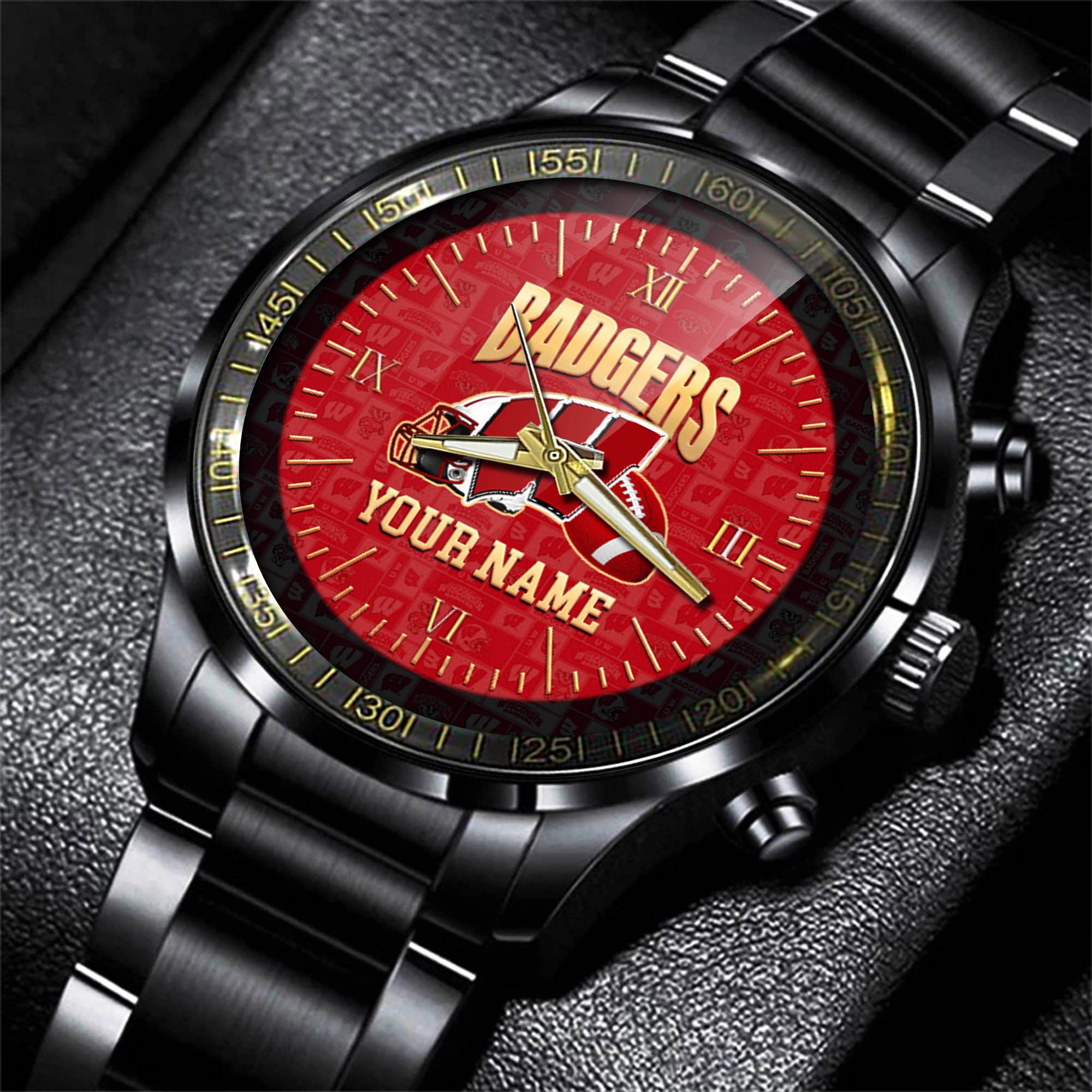 Alternative view of Wisconsin Badgers Watch 2024 Version Personalized Your Name, Sport Watch For Fans, Sport Gifts ETHY-54417