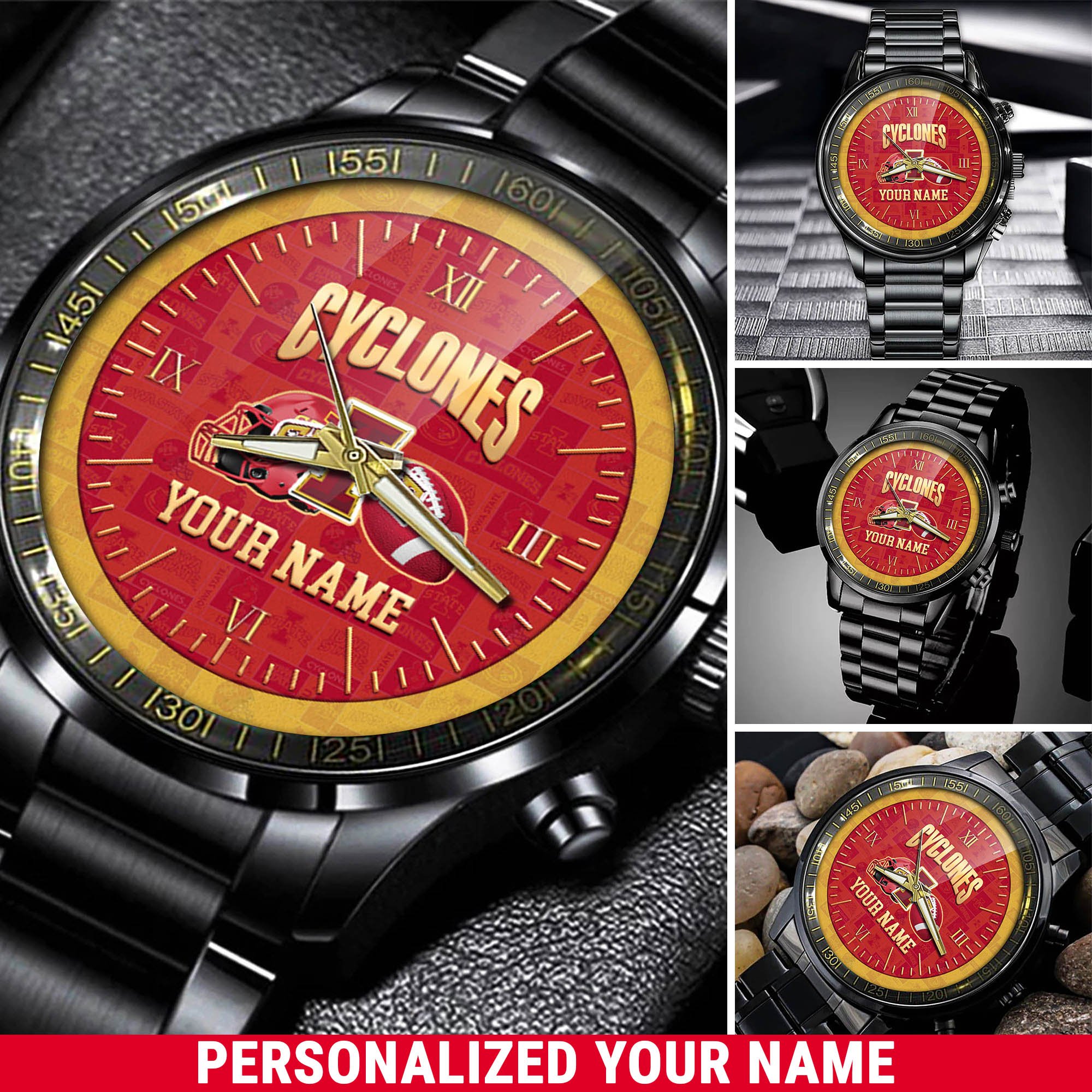 Iowa State Cyclones Watch 2024 Version Personalized Your Name, Sport Watch For Fans, Sport Gifts ETHY-54417