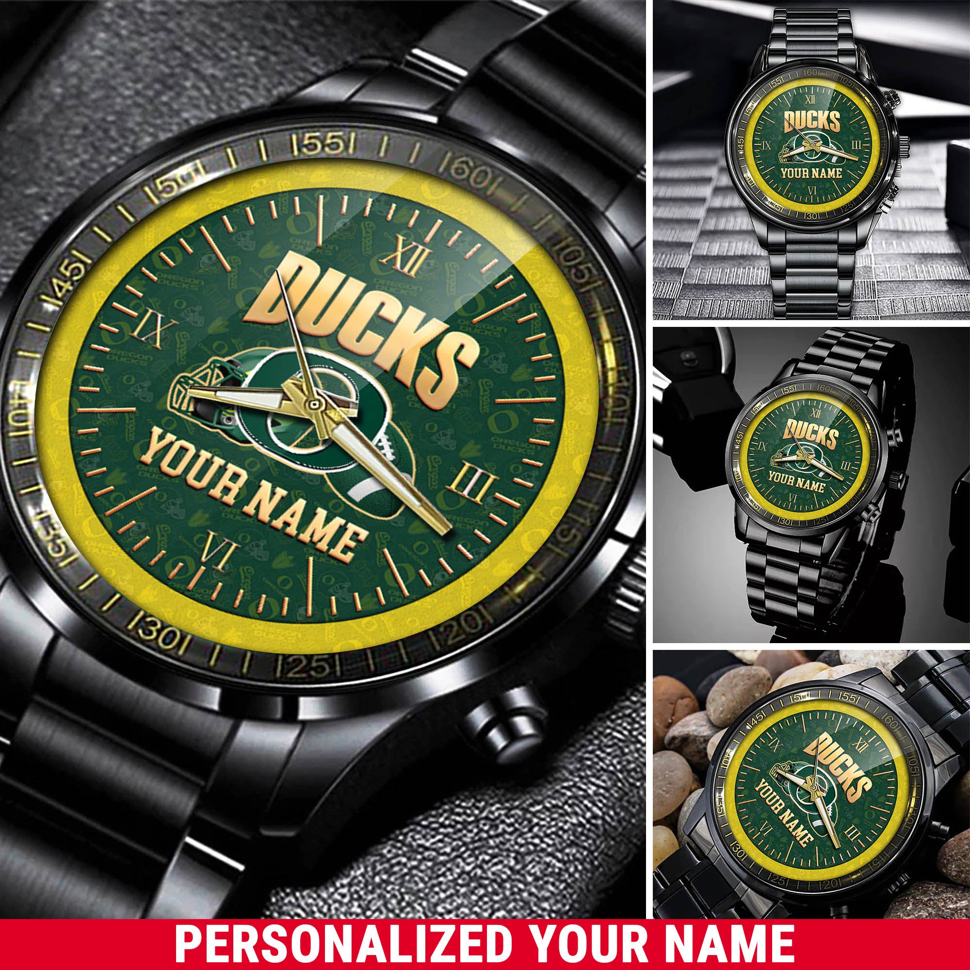 Oregon Ducks Watch 2024 Version Personalized Your Name, Sport Watch For Fans, Sport Gifts ETHY-54417