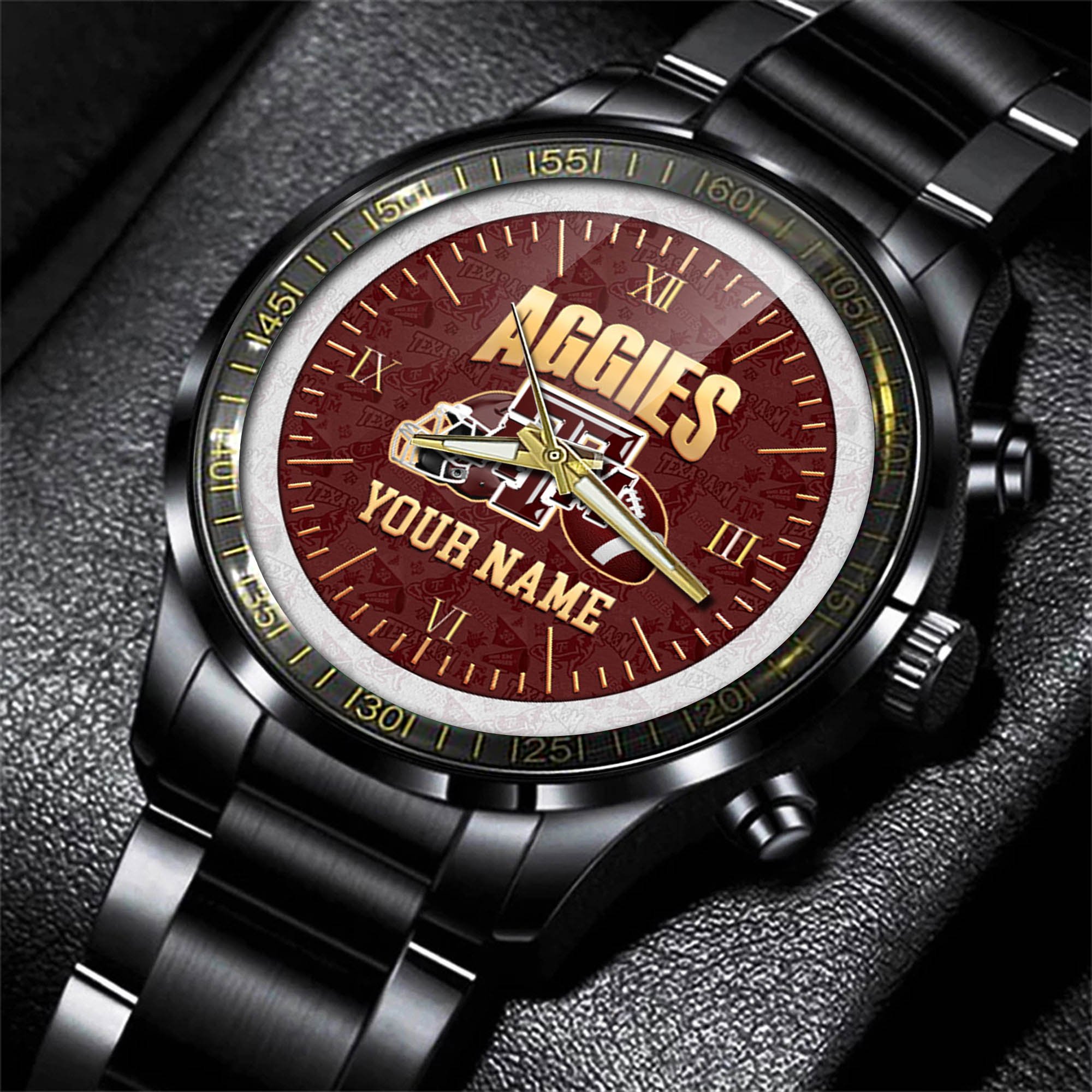 Alternative view of Texas A&M Aggies Watch 2024 Version Personalized Your Name, Sport Watch For Fans, Sport Gifts ETHY-54417