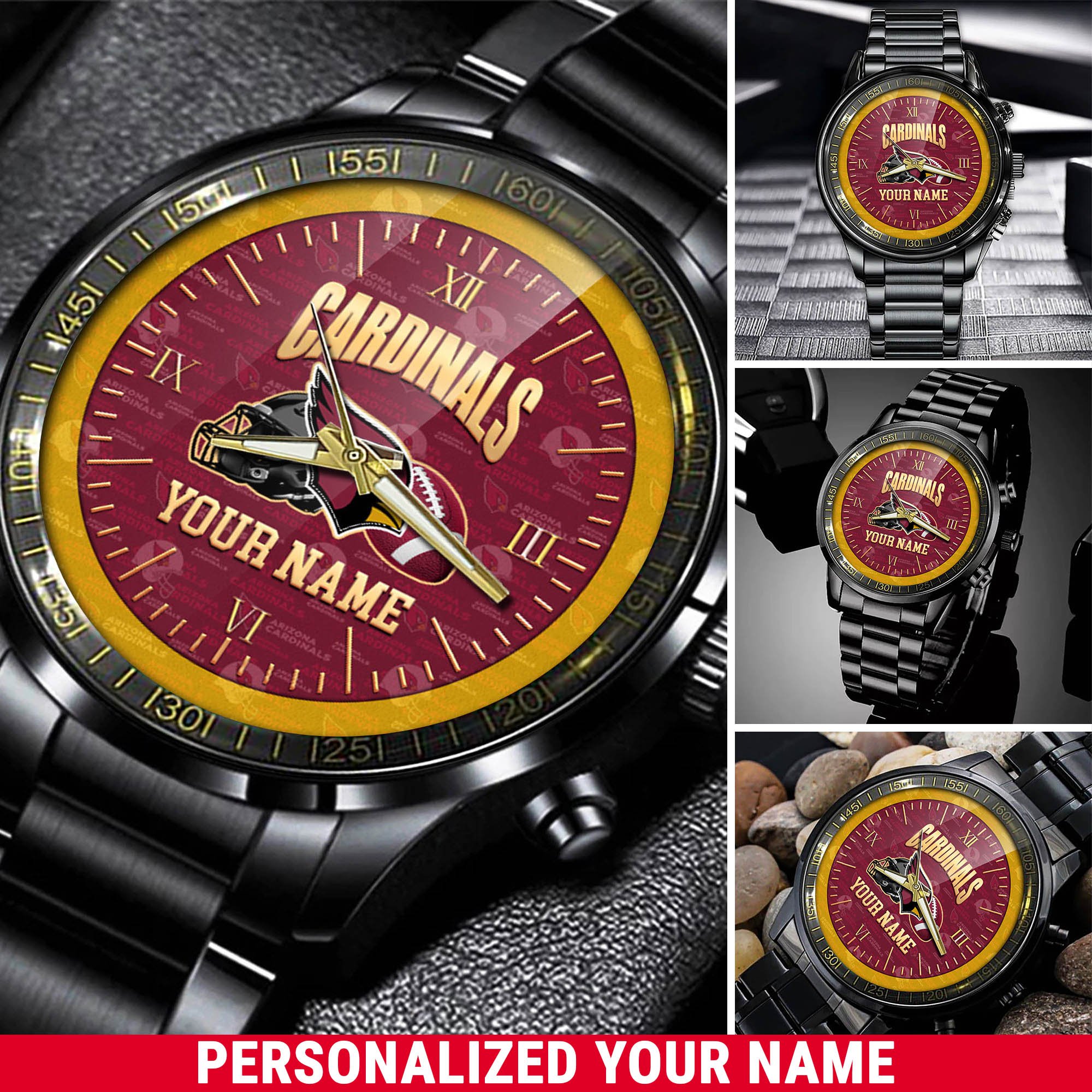 Arizona Cardinals Watch 2024 Version Personalized Your Name, Sport Watch For Fans, Sport Gifts ETHY-54417