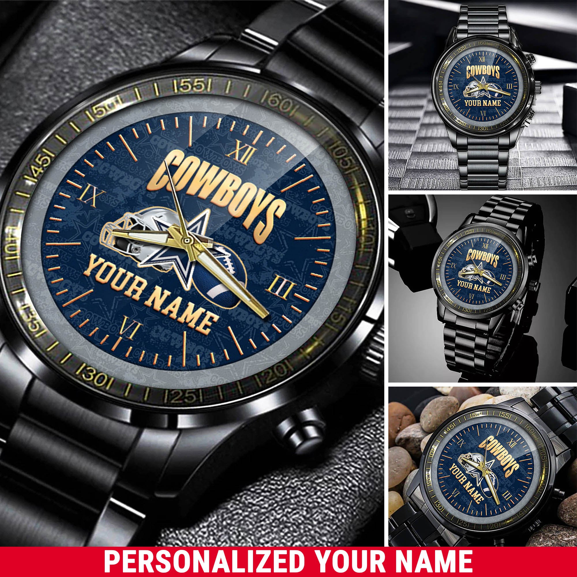Dallas Cowboys Watch 2024 Version Personalized Your Name, Sport Watch For Fans, Sport Gifts ETHY-54417