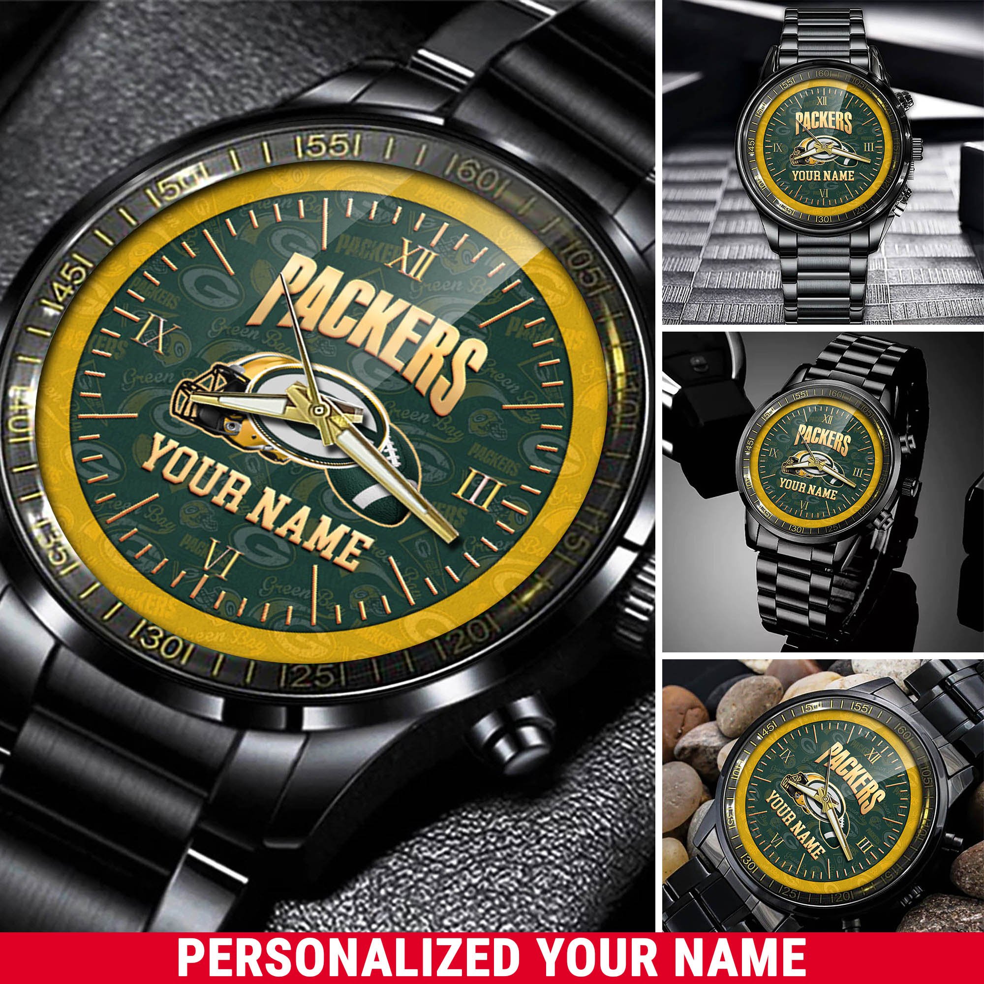 Green Bay Packers Watch 2024 Version Personalized Your Name, Sport Watch For Fans, Sport Gifts ETHY-54417