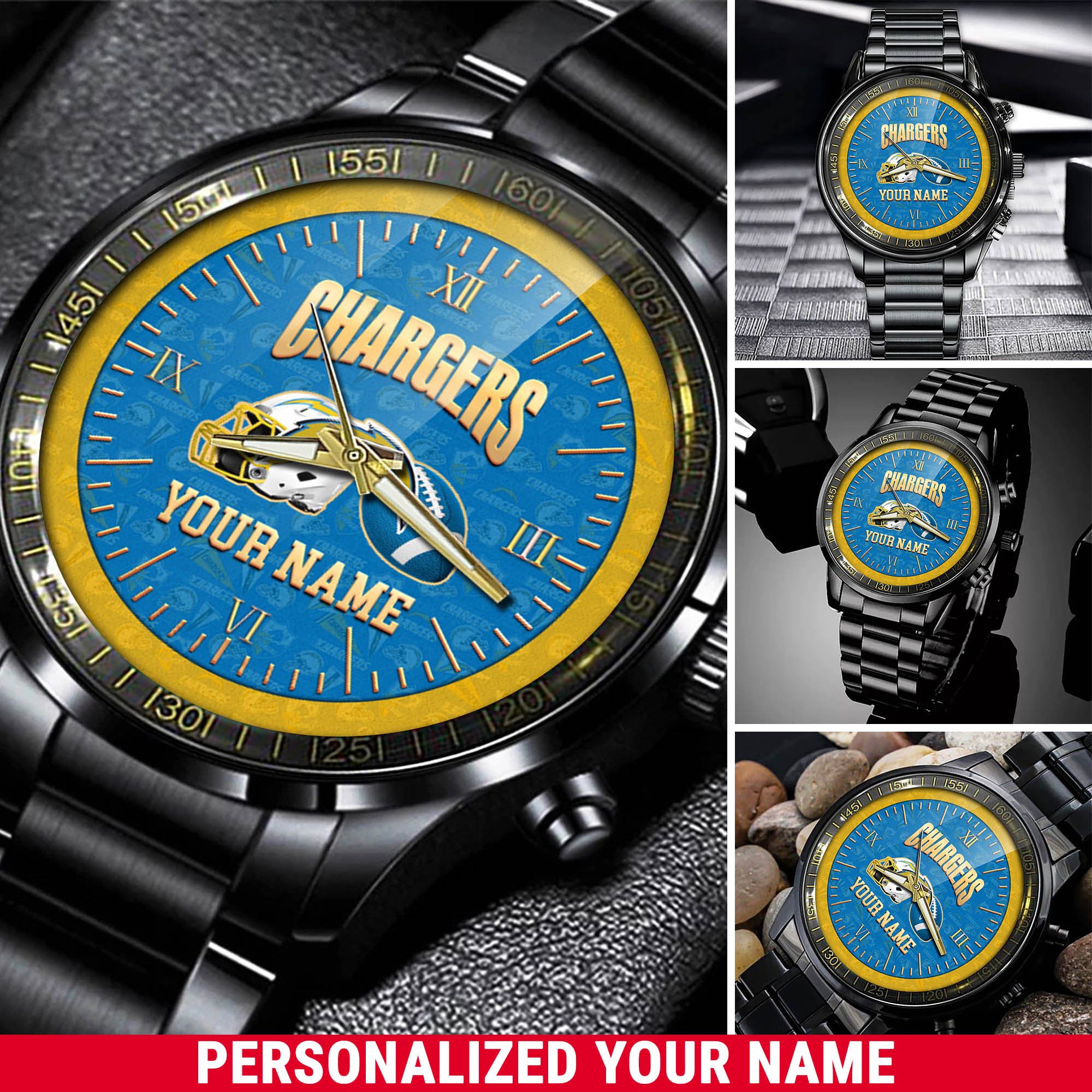 Los Angeles Chargers Watch 2024 Version Personalized Your Name, Sport Watch For Fans, Sport Gifts ETHY-54417