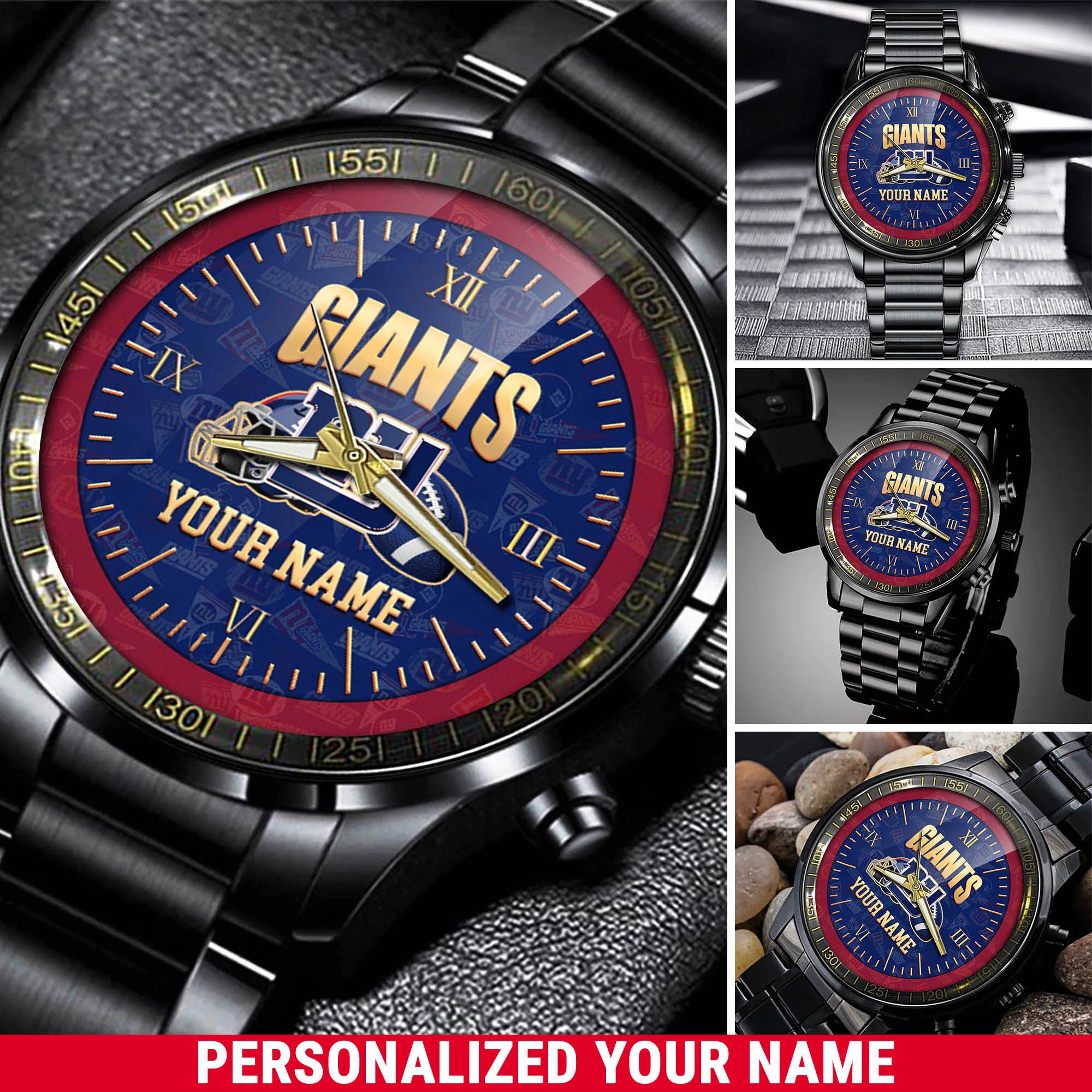 New York Giants Watch 2024 Version Personalized Your Name, Sport Watch For Fans, Sport Gifts ETHY-54417