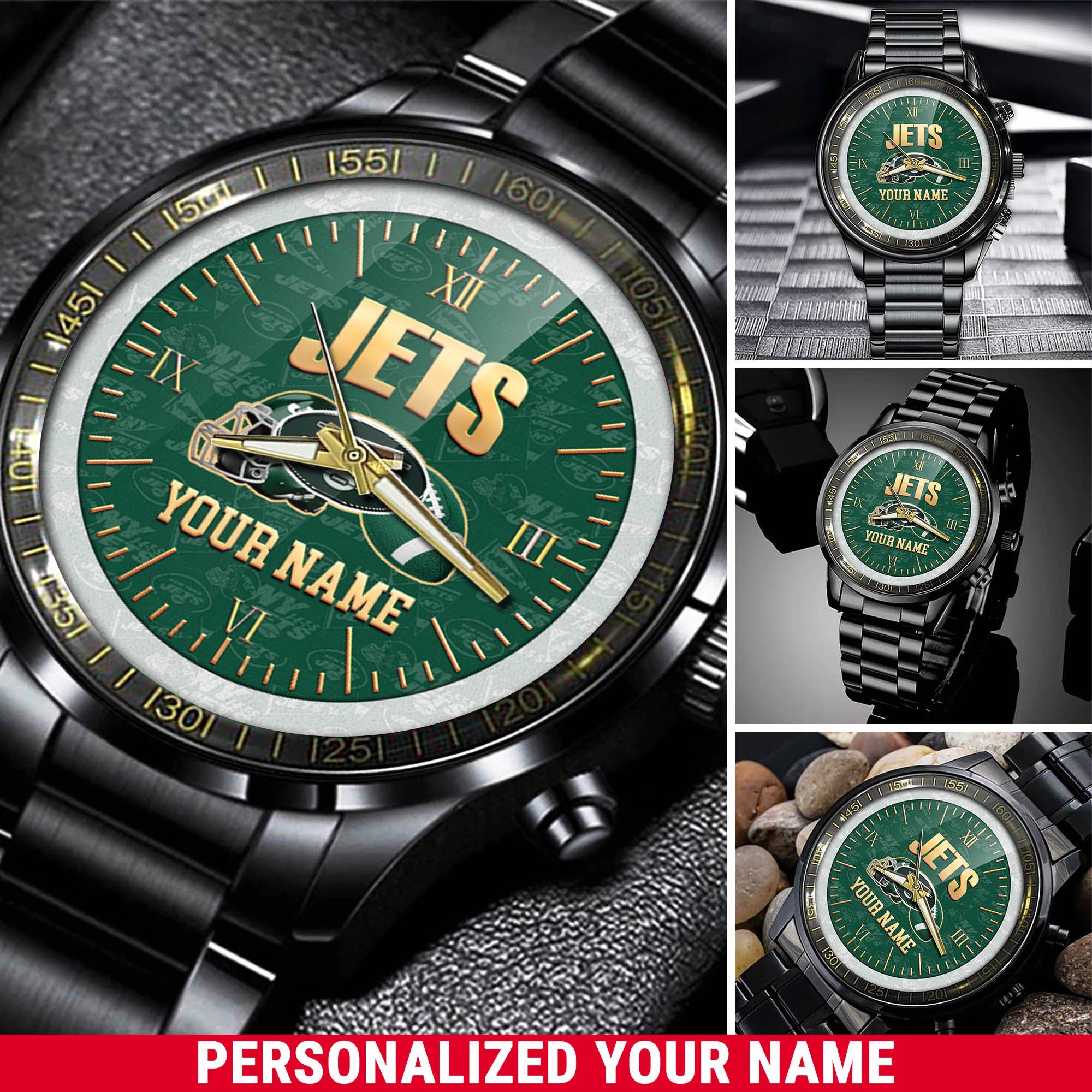 New York Jets Watch 2024 Version Personalized Your Name, Sport Watch For Fans, Sport Gifts ETHY-54417