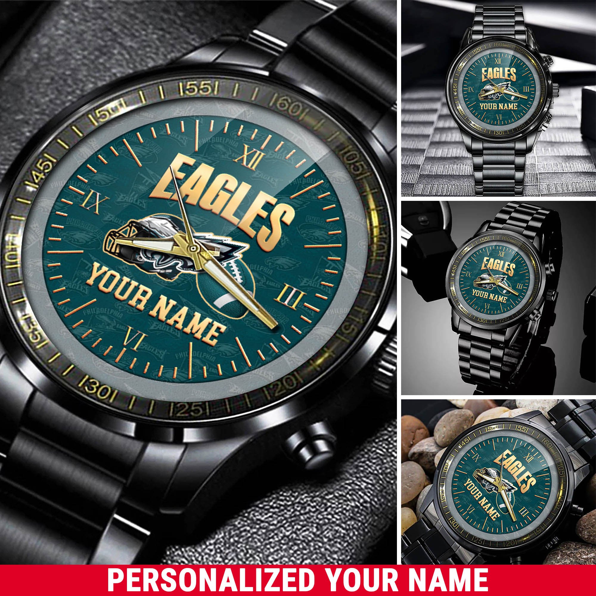 Philadelphia Eagles Watch 2024 Version Personalized Your Name, Sport Watch For Fans, Sport Gifts ETHY-54417