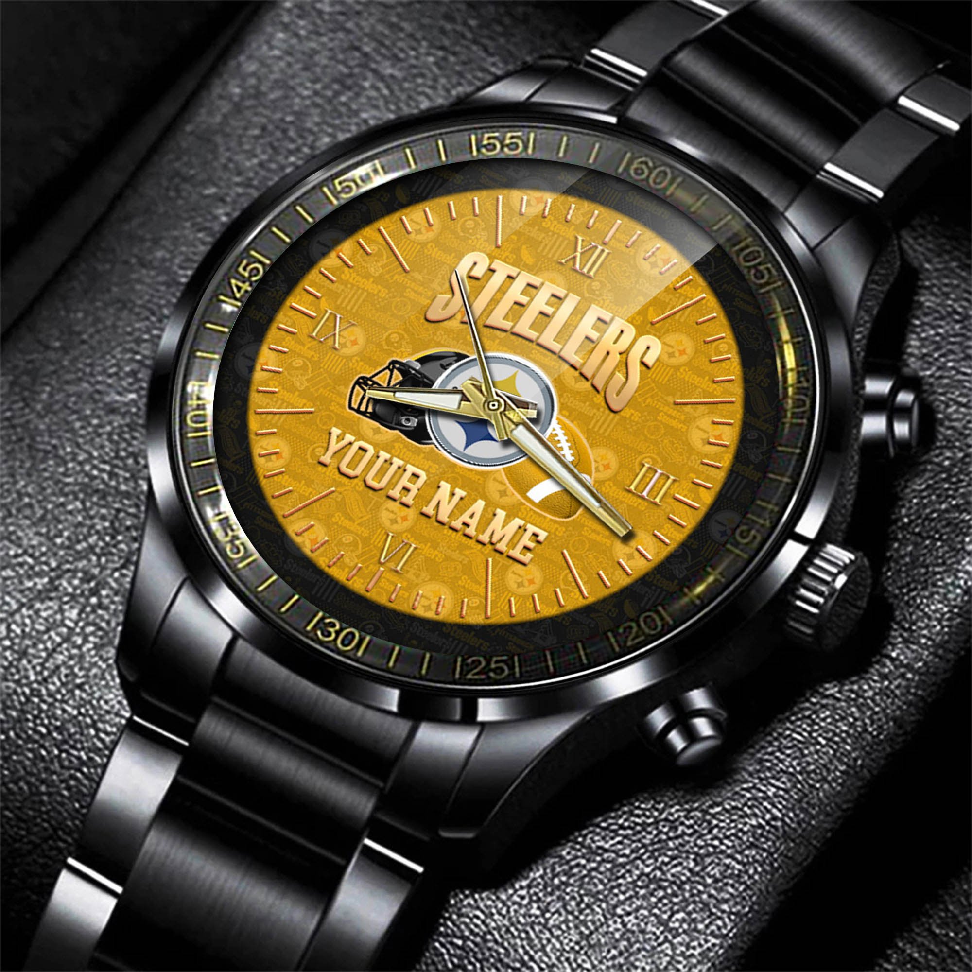 Alternative view of Pittsburgh Steelers Watch 2024 Version Personalized Your Name, Sport Watch For Fans, Sport Gifts ETHY-54417
