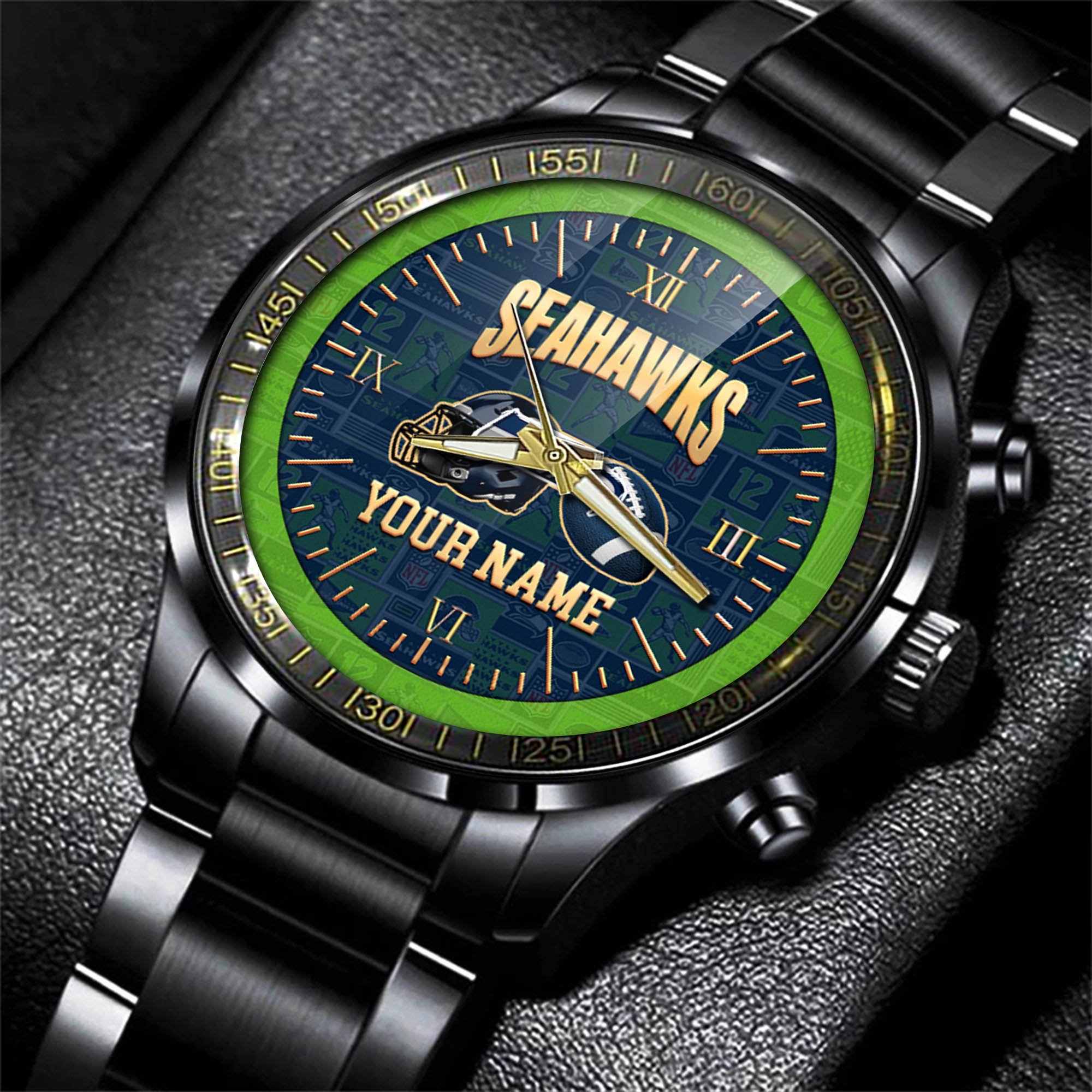 Alternative view of Seattle Seahawks Watch 2024 Version Personalized Your Name, Sport Watch For Fans, Sport Gifts ETHY-54417