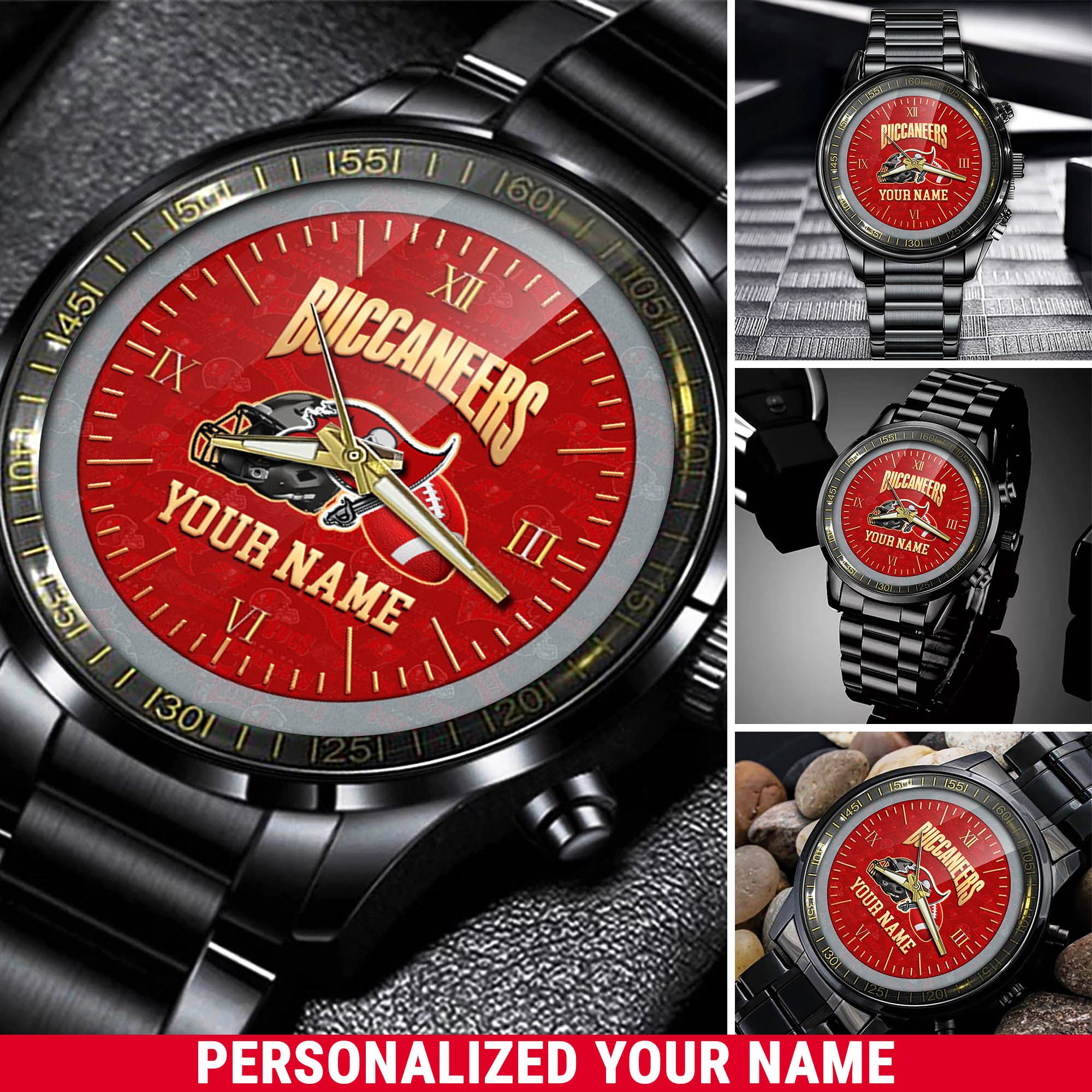 Tampa Bay Buccaneers Watch 2024 Version Personalized Your Name, Sport Watch For Fans, Sport Gifts ETHY-54417