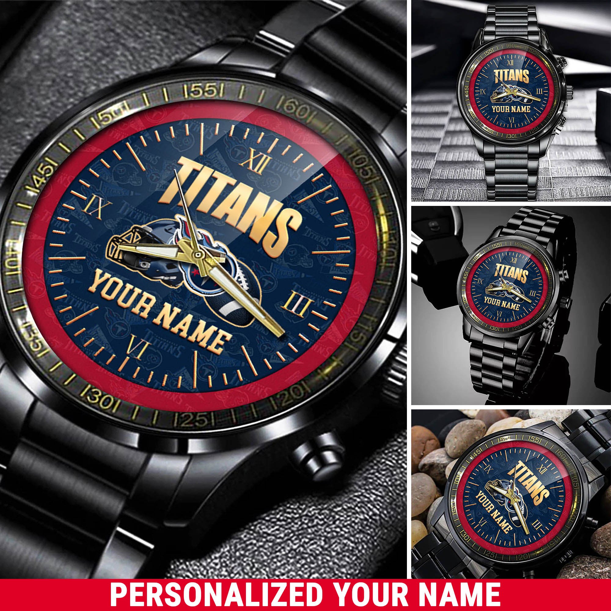 Tennessee Titans Watch 2024 Version Personalized Your Name, Sport Watch For Fans, Sport Gifts ETHY-54417