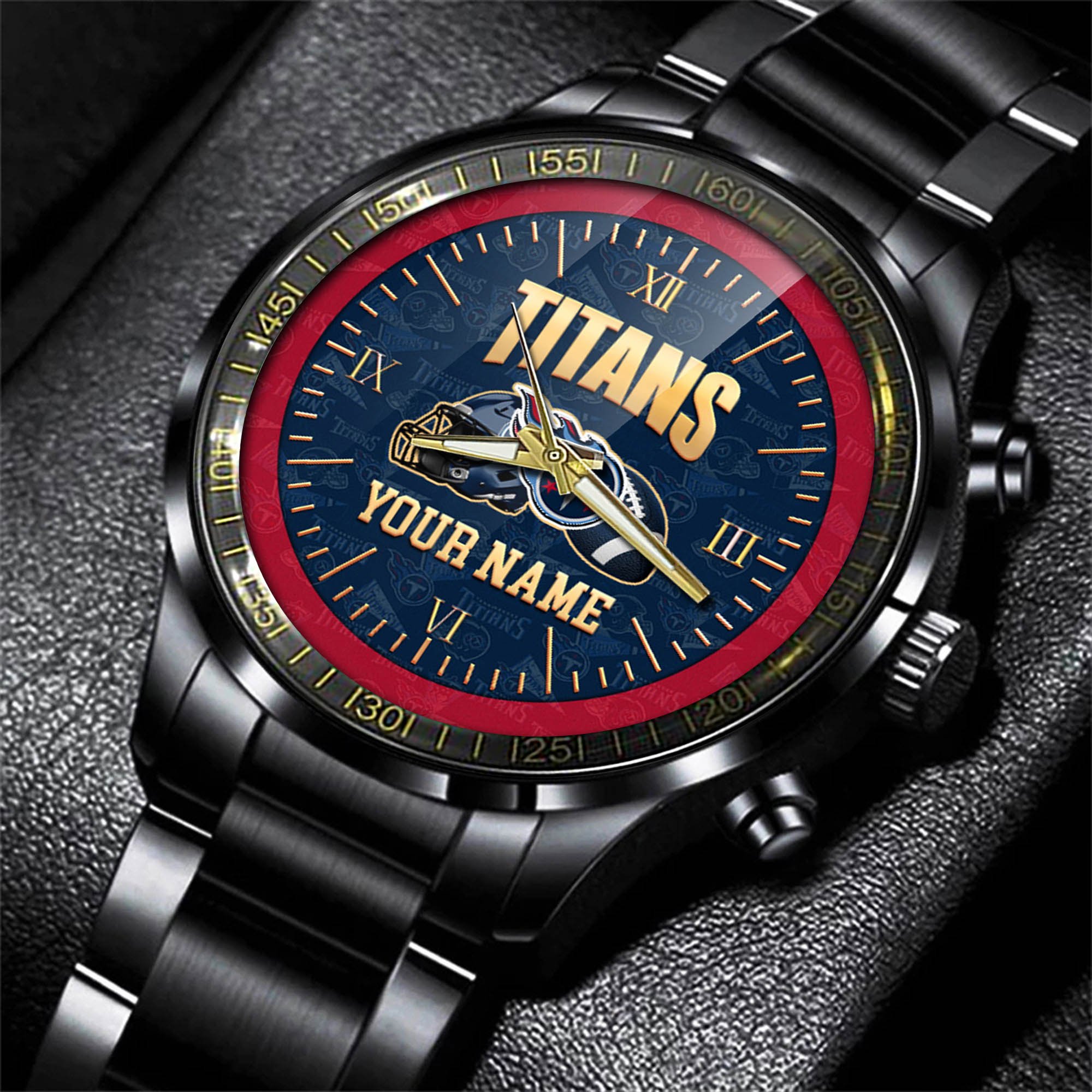 Alternative view of Tennessee Titans Watch 2024 Version Personalized Your Name, Sport Watch For Fans, Sport Gifts ETHY-54417