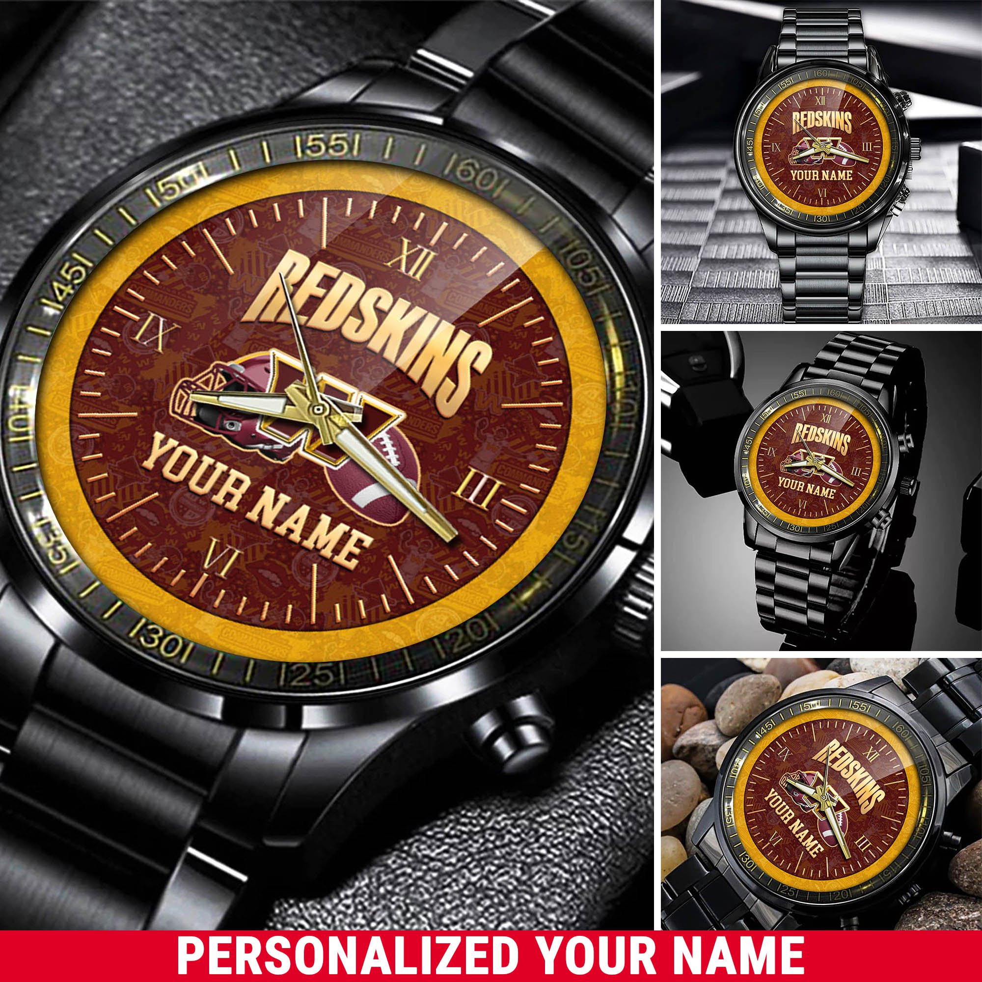 Washington Commanders Watch 2024 Version Personalized Your Name, Sport Watch For Fans, Sport Gifts ETHY-54417