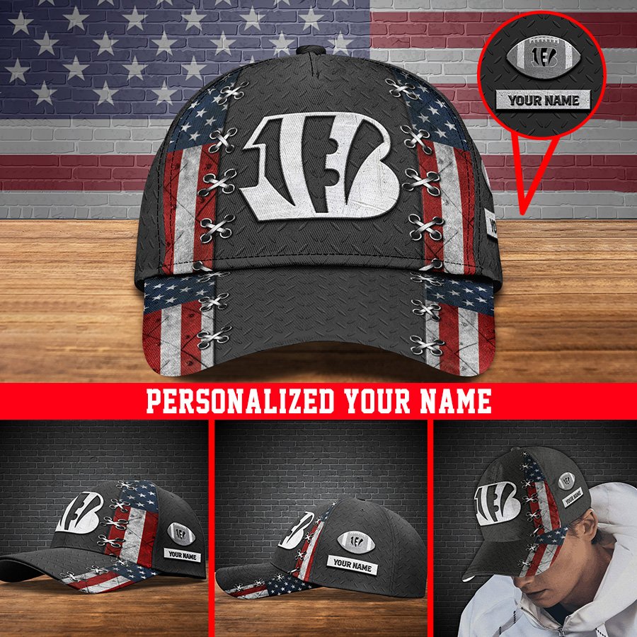 Alternative view of Cincinnati Bengals Sport Cap 2024 Version Personalized Your Name, Sport Cap ETHY-41084