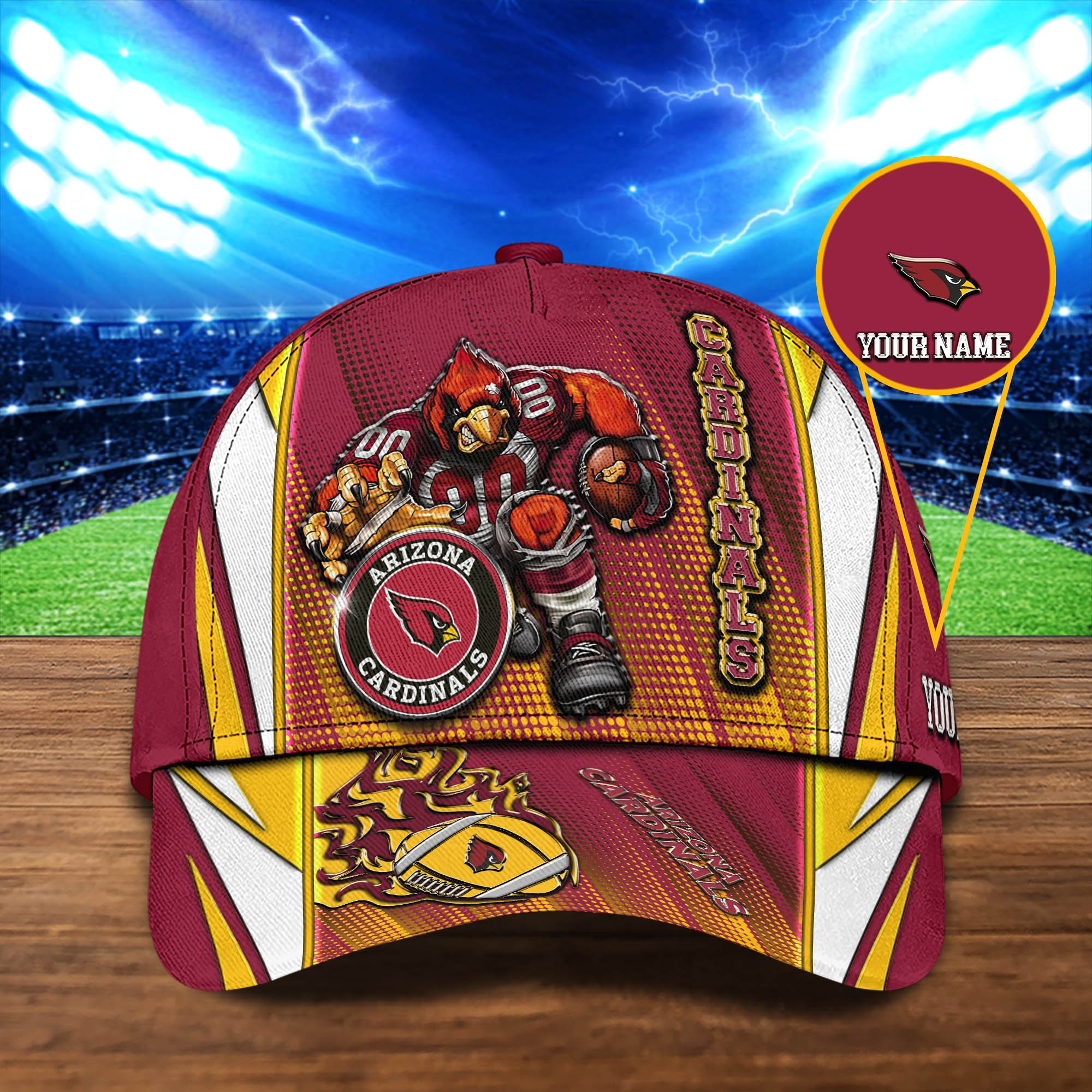 Arizona Cardinals Cap 2024 Version Personalized Your Name, Sport Cap, Sport Gifts ETHY-48745