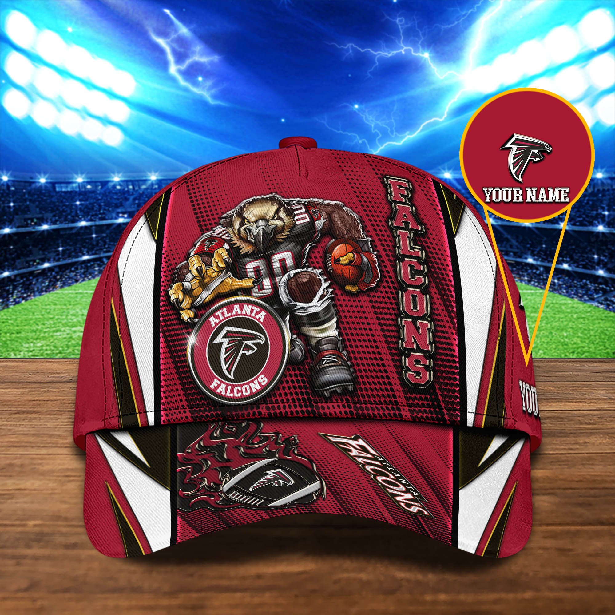 Atlanta Falcons Cap 2024 Version Personalized Your Name, Sport Cap, Sport Gifts ETHY-48745