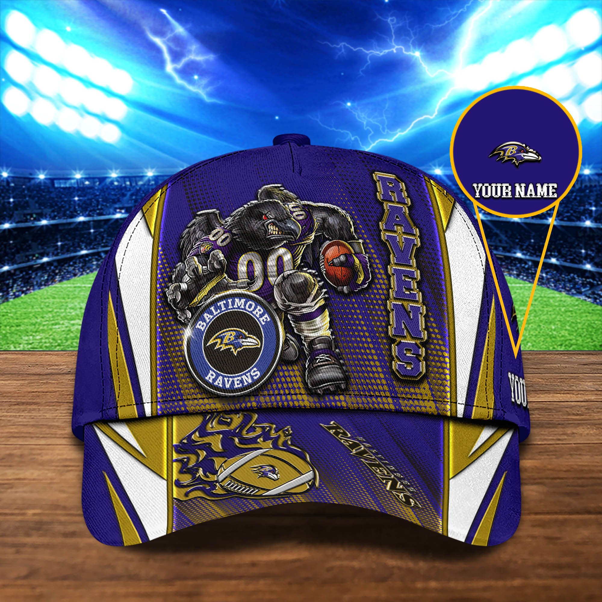Baltimore Ravens Cap 2024 Version Personalized Your Name, Sport Cap, Sport Gifts ETHY-48745