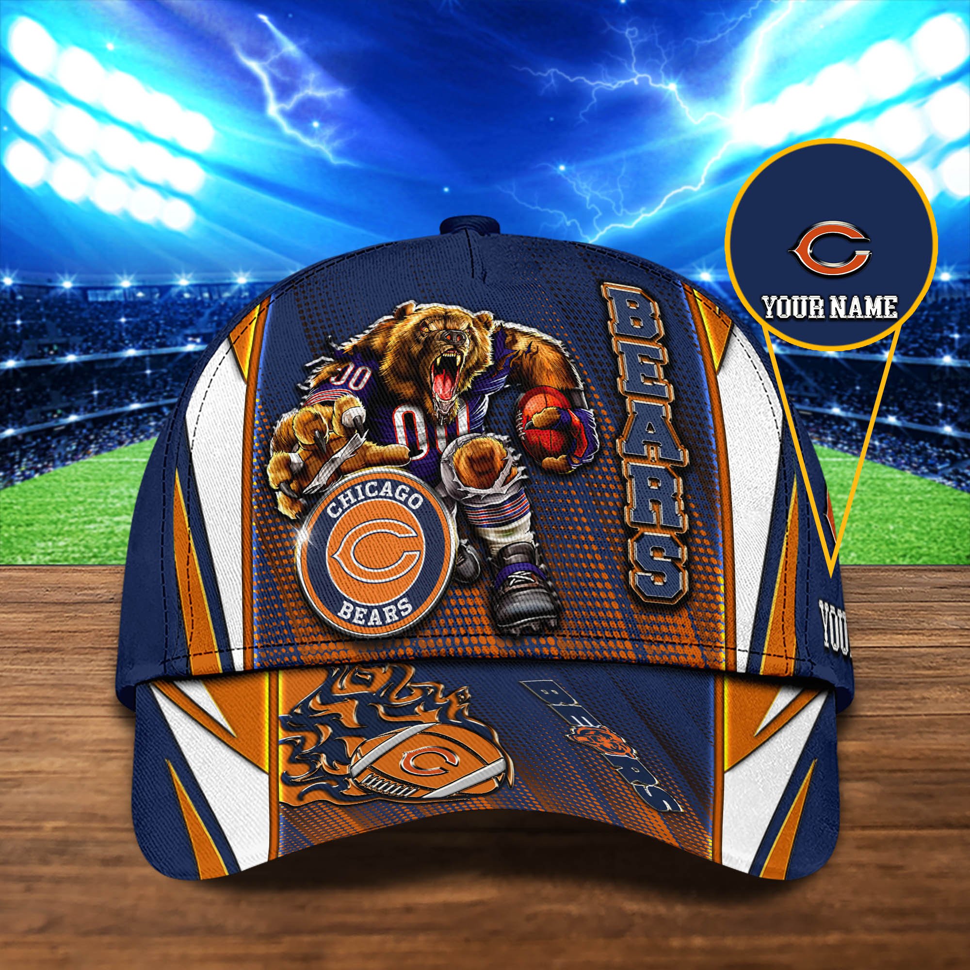 Chicago Bears Cap 2024 Version Personalized Your Name, Sport Cap, Sport Gifts ETHY-48745