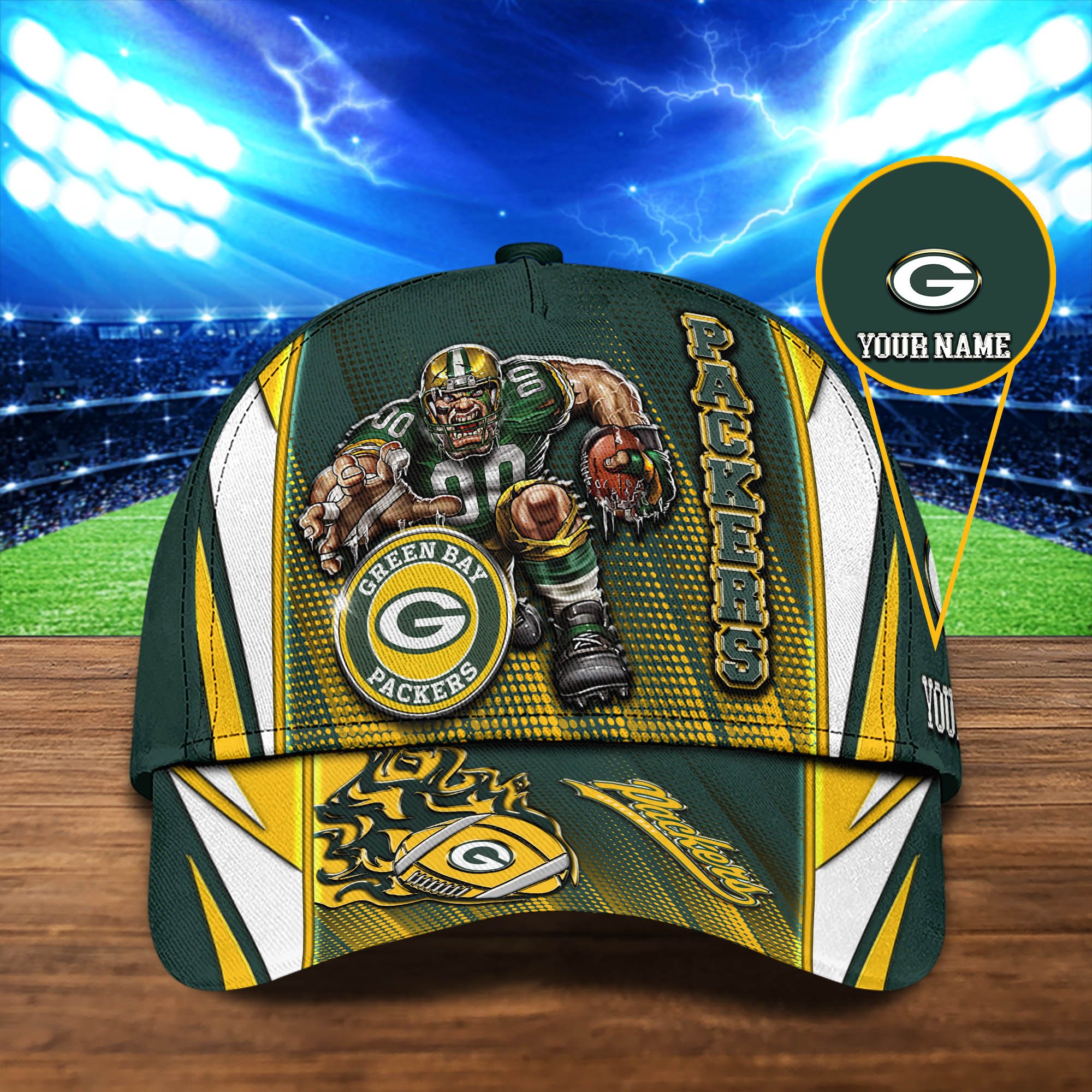 Green Bay Packers Cap 2024 Version Personalized Your Name, Sport Cap, Sport Gifts ETHY-48745
