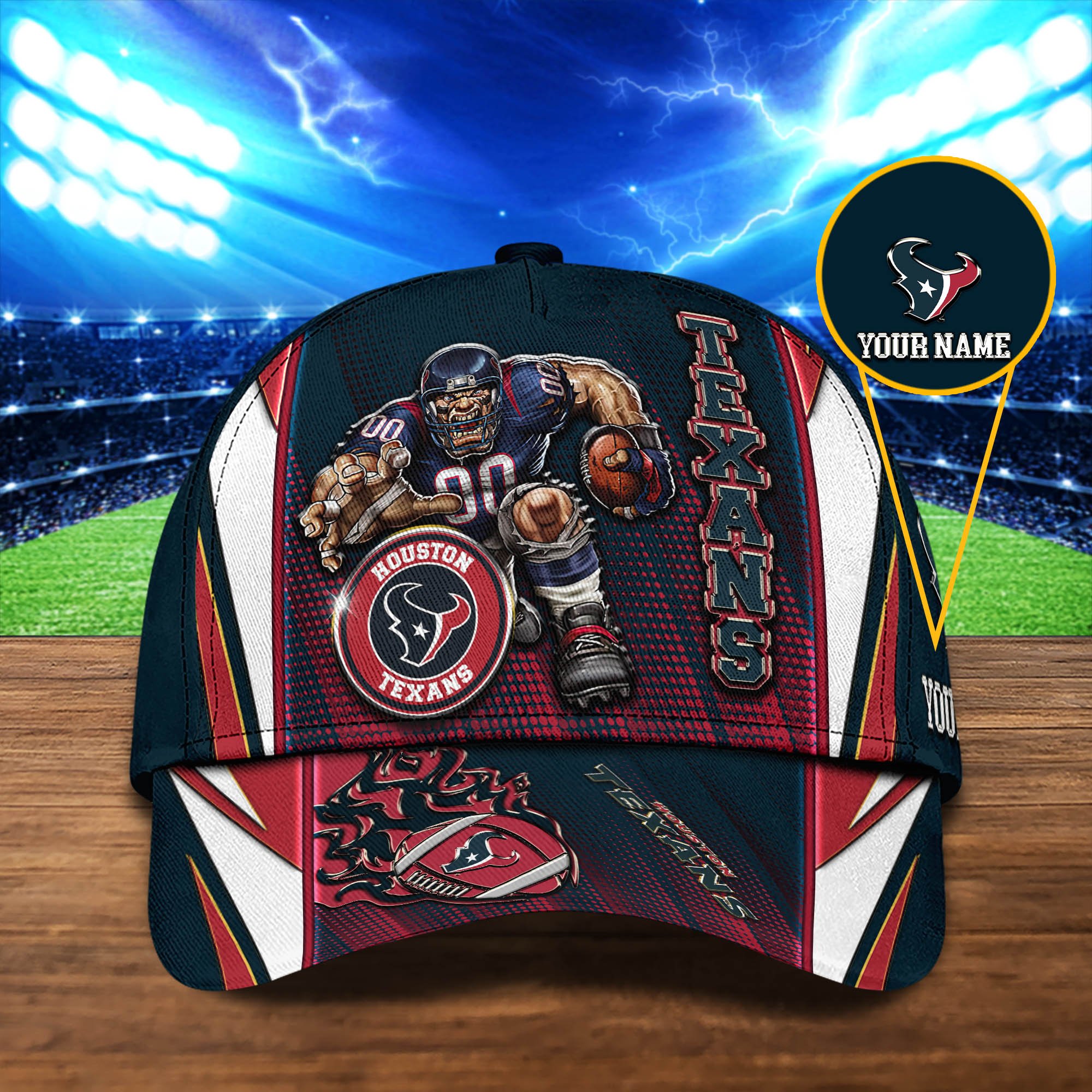 Houston Texans Cap 2024 Version Personalized Your Name, Sport Cap, Sport Gifts ETHY-48745