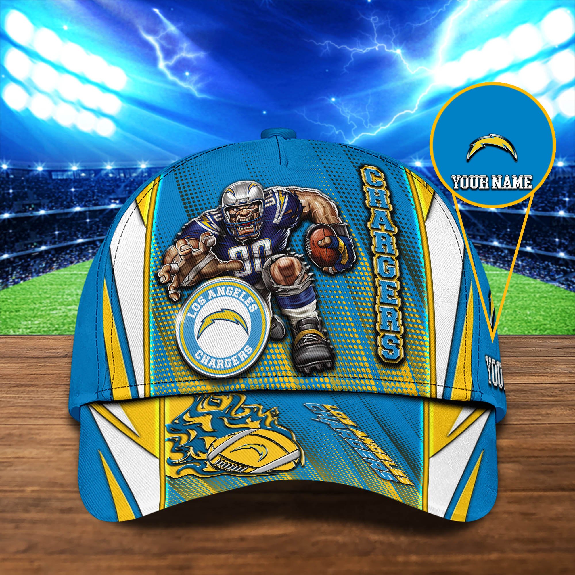 Los Angeles Chargers Cap 2024 Version Personalized Your Name, Sport Cap, Sport Gifts ETHY-48745