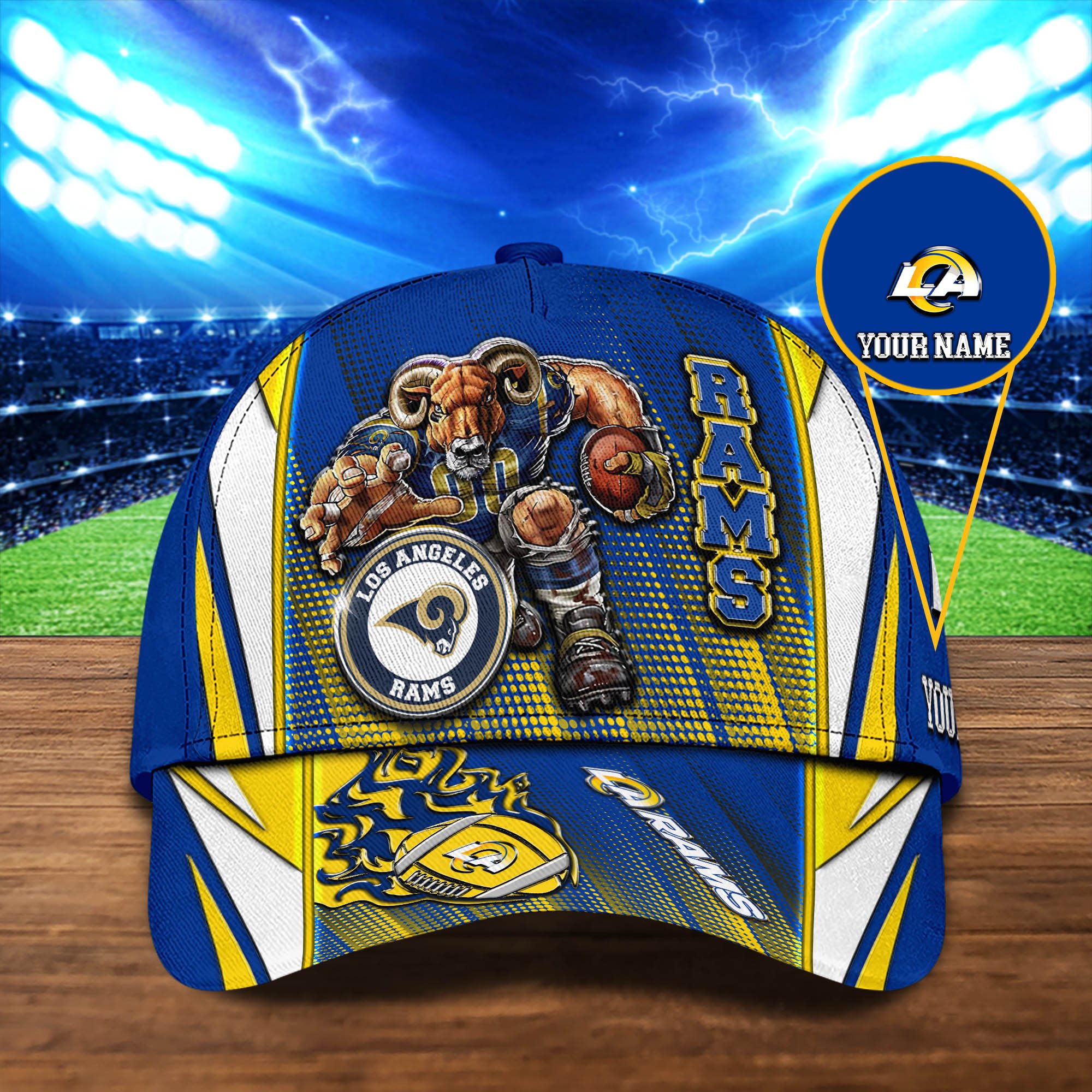 Los Angeles Rams Cap 2024 Version Personalized Your Name, Sport Cap, Sport Gifts ETHY-48745