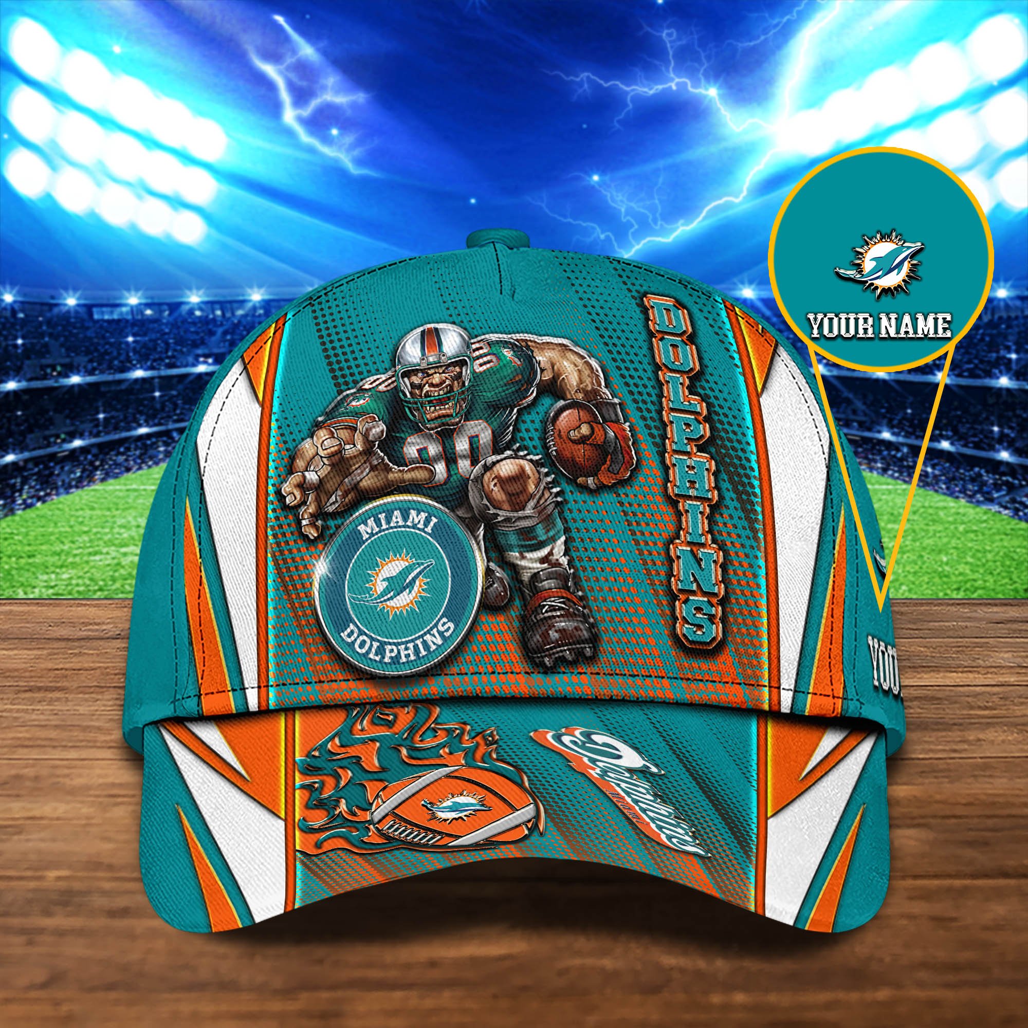 Miami Dolphins Cap 2024 Version Personalized Your Name, Sport Cap, Sport Gifts ETHY-48745