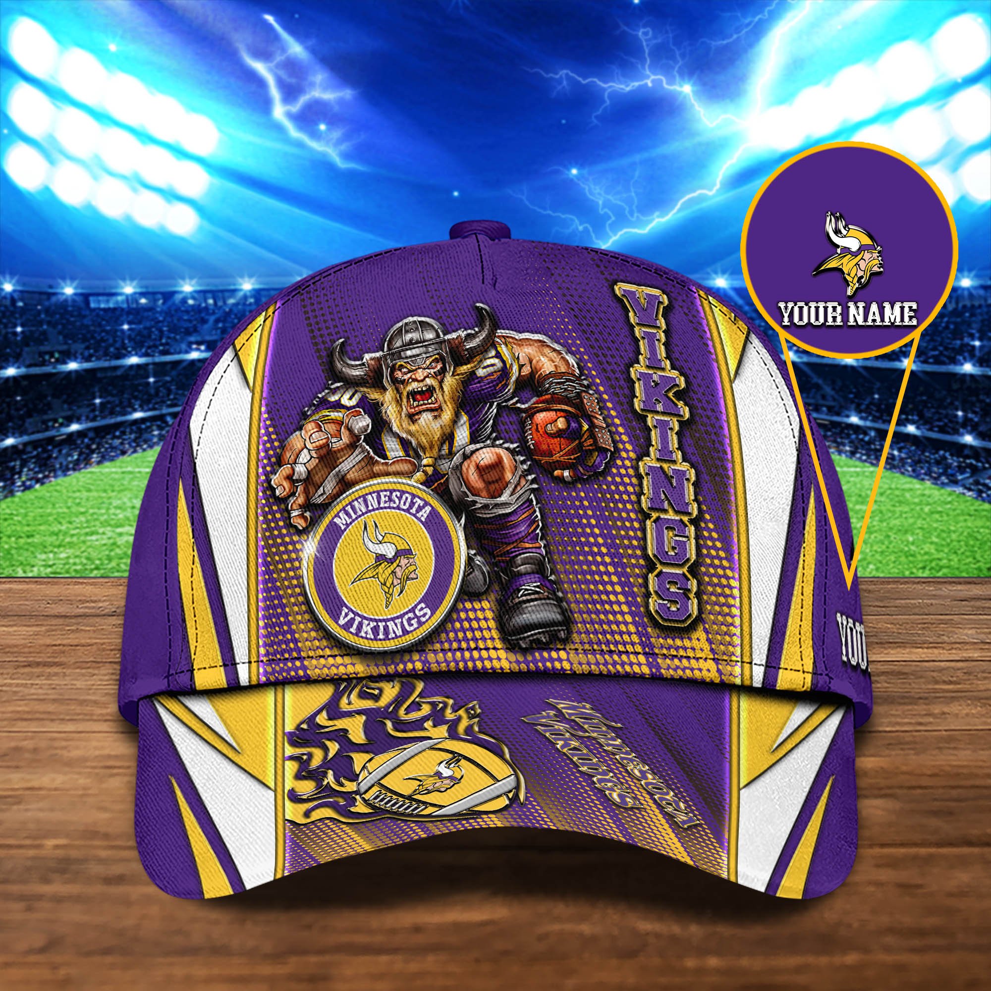Minnesota Vikings Cap 2024 Version Personalized Your Name, Sport Cap, Sport Gifts ETHY-48745