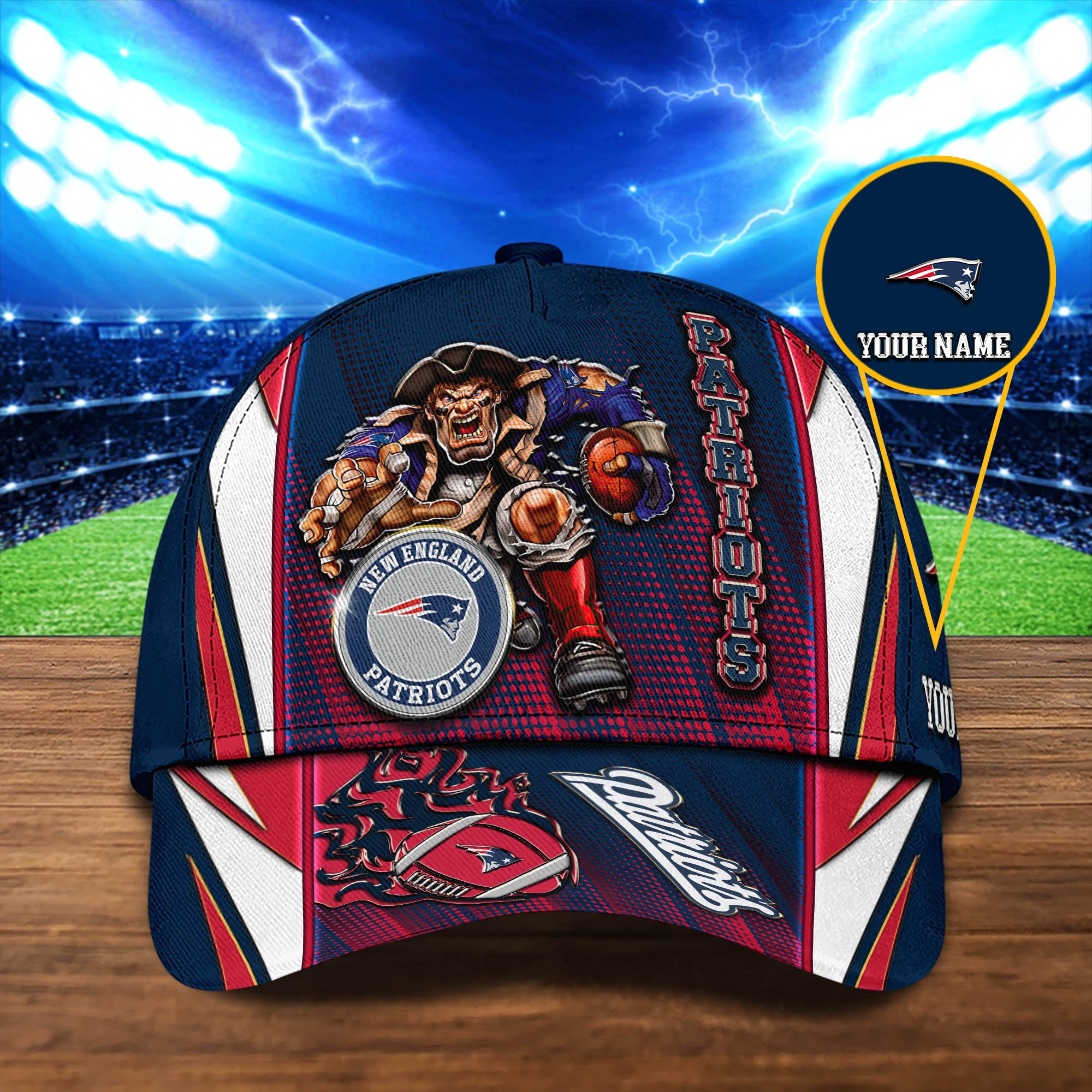New England Patriots Cap 2024 Version Personalized Your Name, Sport Cap, Sport Gifts ETHY-48745