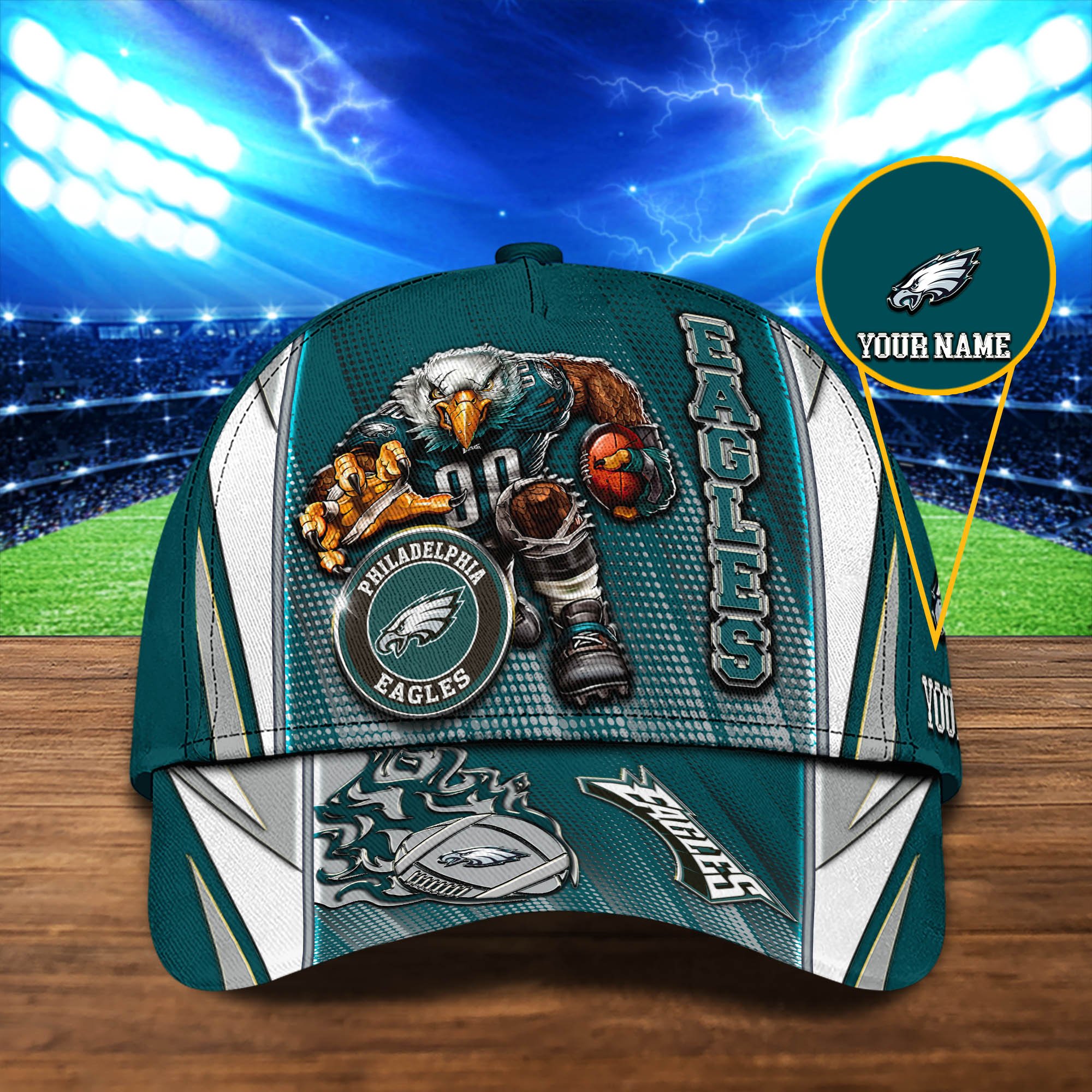 Philadelphia Eagles Cap 2024 Version Personalized Your Name, Sport Cap, Sport Gifts ETHY-48745