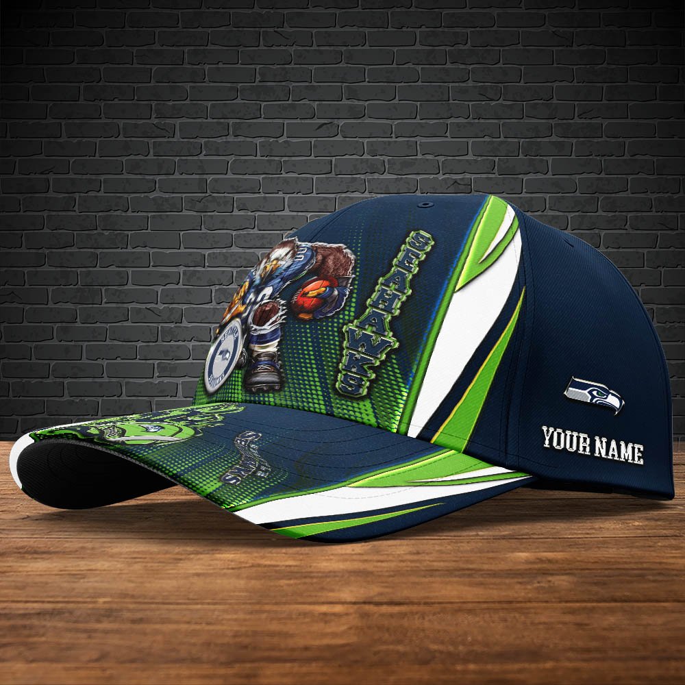 Alternative view of Seattle Seahawks Cap 2024 Version Personalized Your Name, Sport Cap, Sport Gifts ETHY-48745