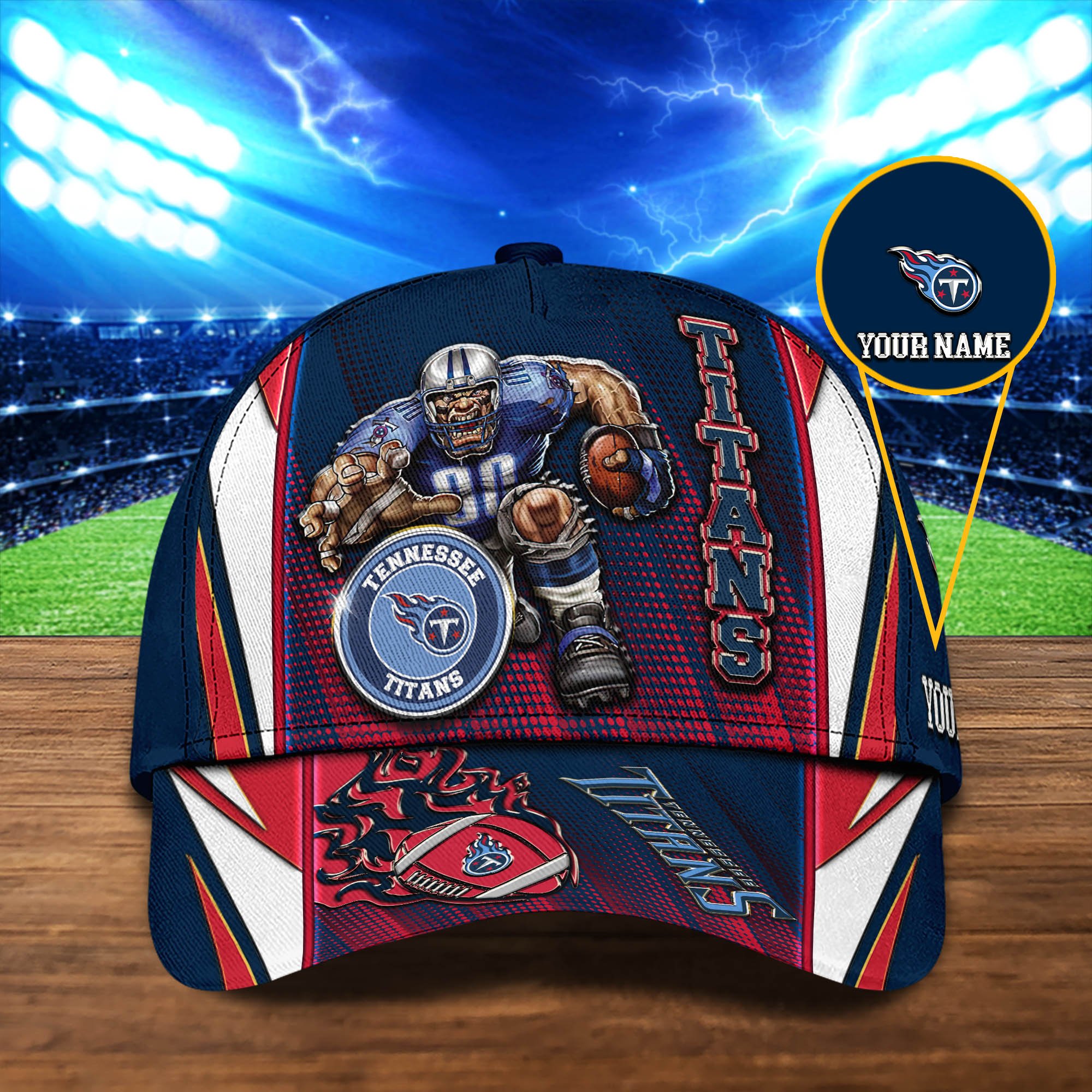 Tennessee Titans Cap 2024 Version Personalized Your Name, Sport Cap, Sport Gifts ETHY-48745