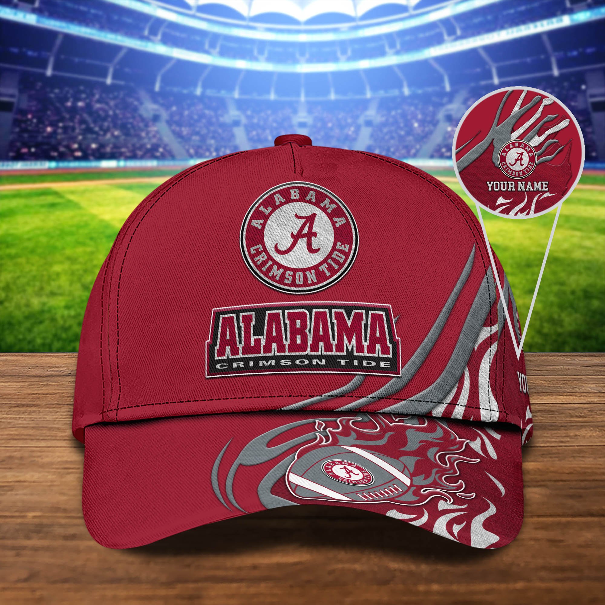 Alabama Crimson Tide Sport Cap 2024 Version Personalized Your Name, Football Team Cap, Fan Gifts ETHY-51954
