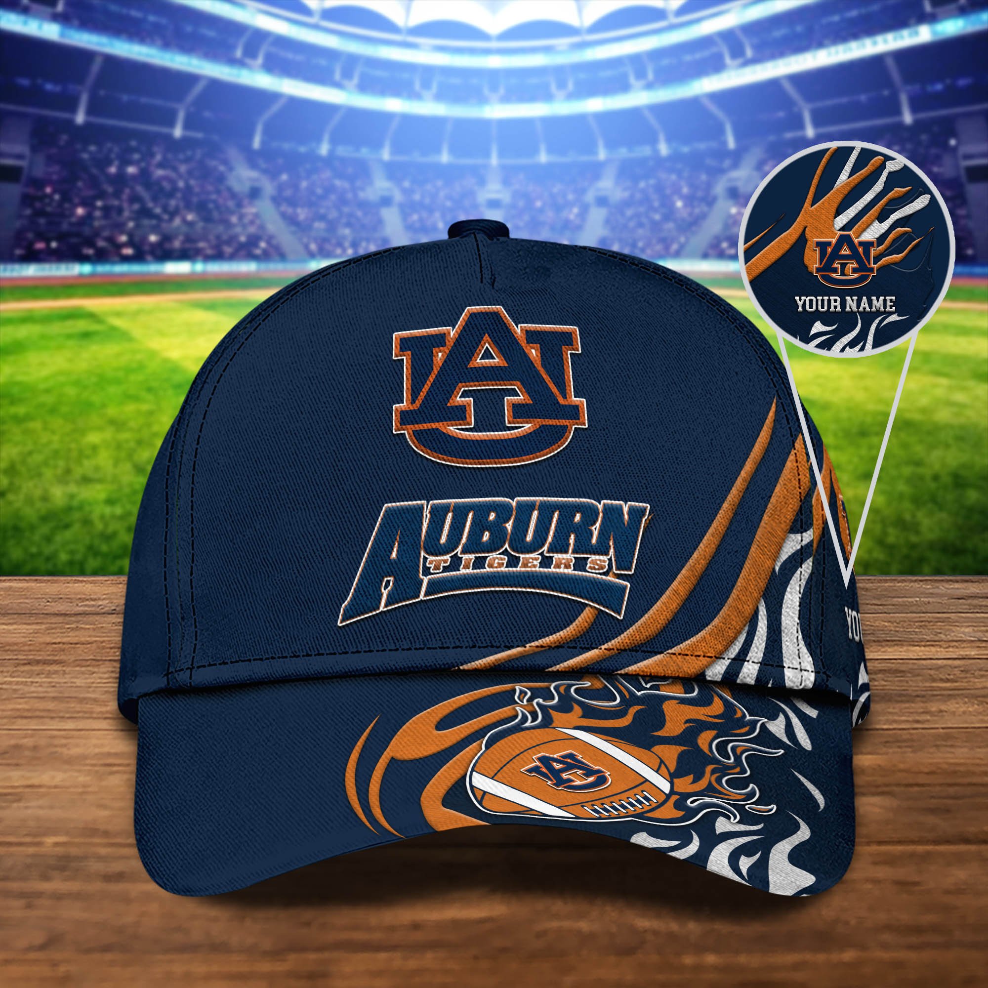 Auburn Tigers Sport Cap 2024 Version Personalized Your Name, Football Team Cap, Fan Gifts ETHY-51954