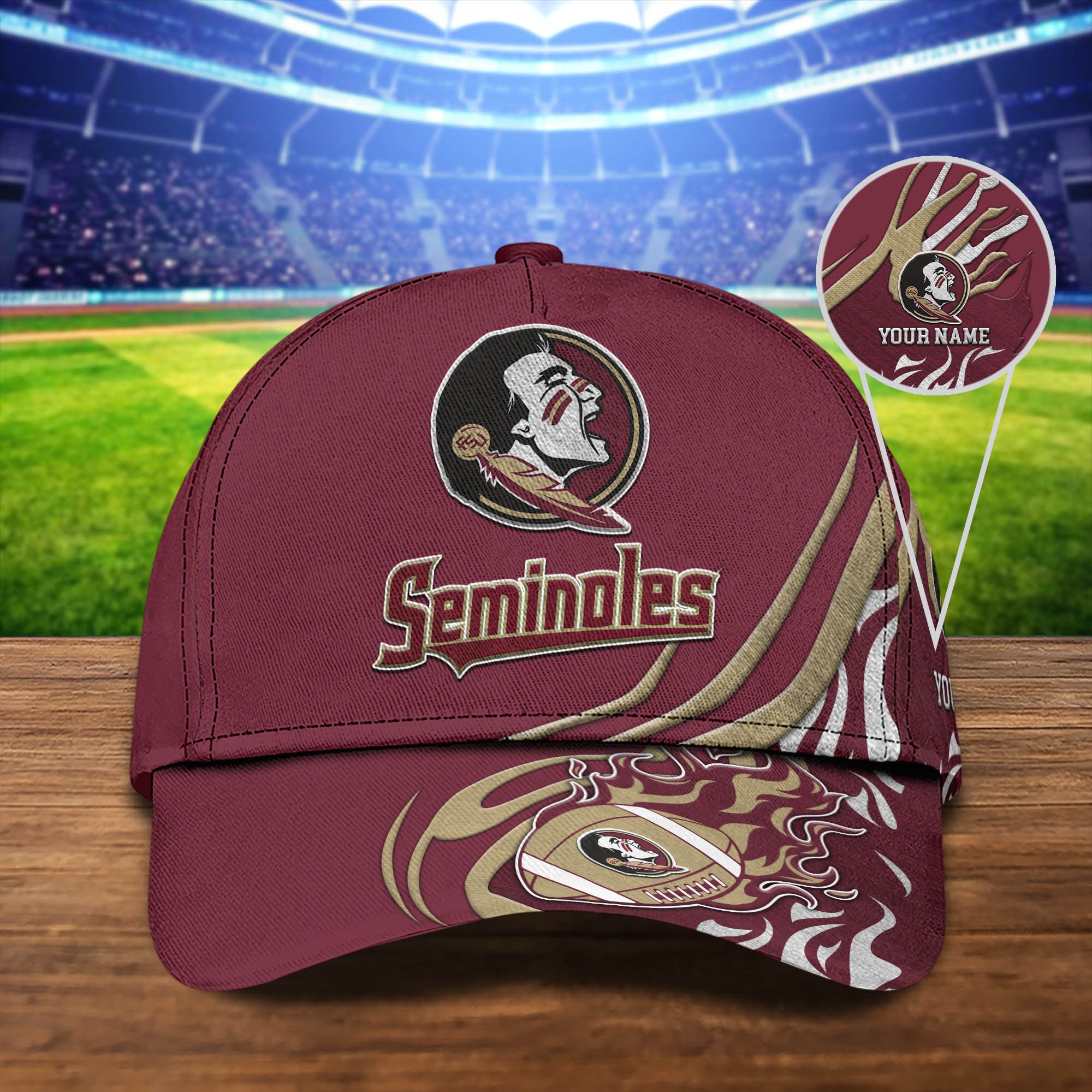 Florida State Seminoles Sport Cap 2024 Version Personalized Your Name, Football Team Cap, Fan Gifts ETHY-51954