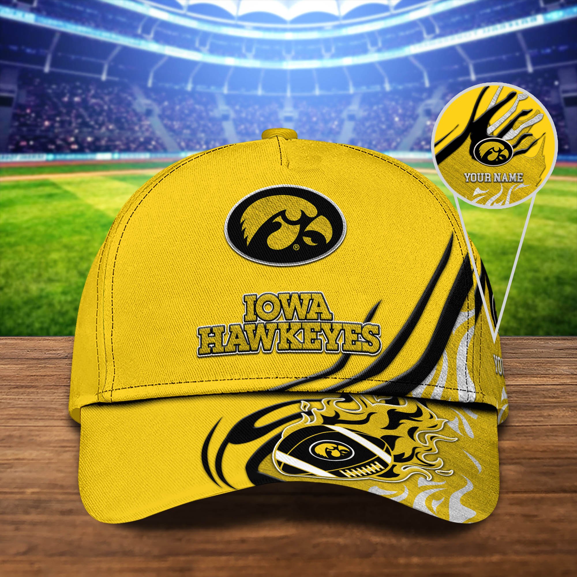 Iowa Hawkeyes Sport Cap 2024 Version Personalized Your Name, Football Team Cap, Fan Gifts ETHY-51954