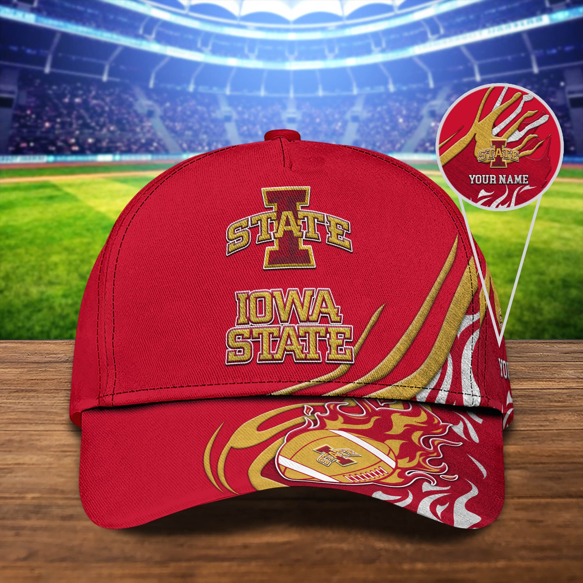 Iowa State Cyclones Sport Cap 2024 Version Personalized Your Name, Football Team Cap, Fan Gifts ETHY-51954