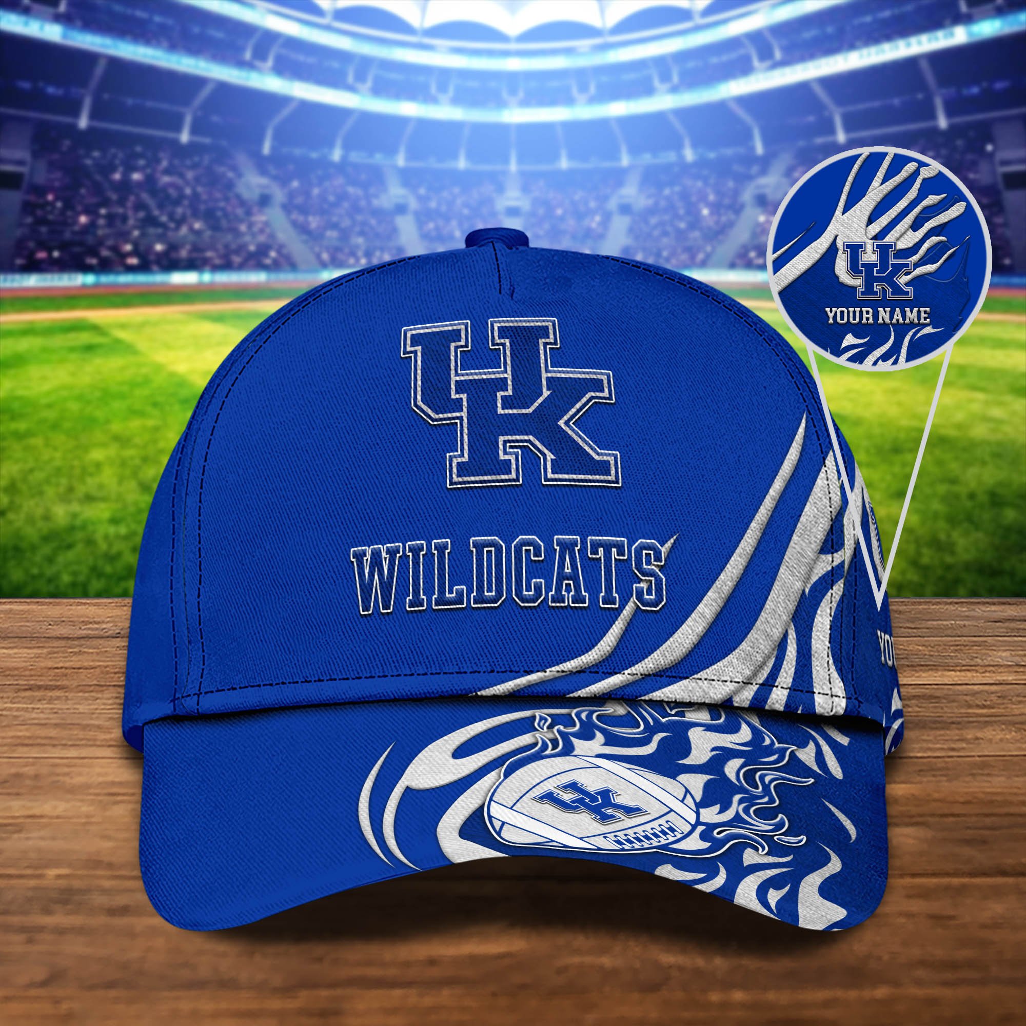 Kentucky Wildcats Sport Cap 2024 Version Personalized Your Name, Football Team Cap, Fan Gifts ETHY-51954