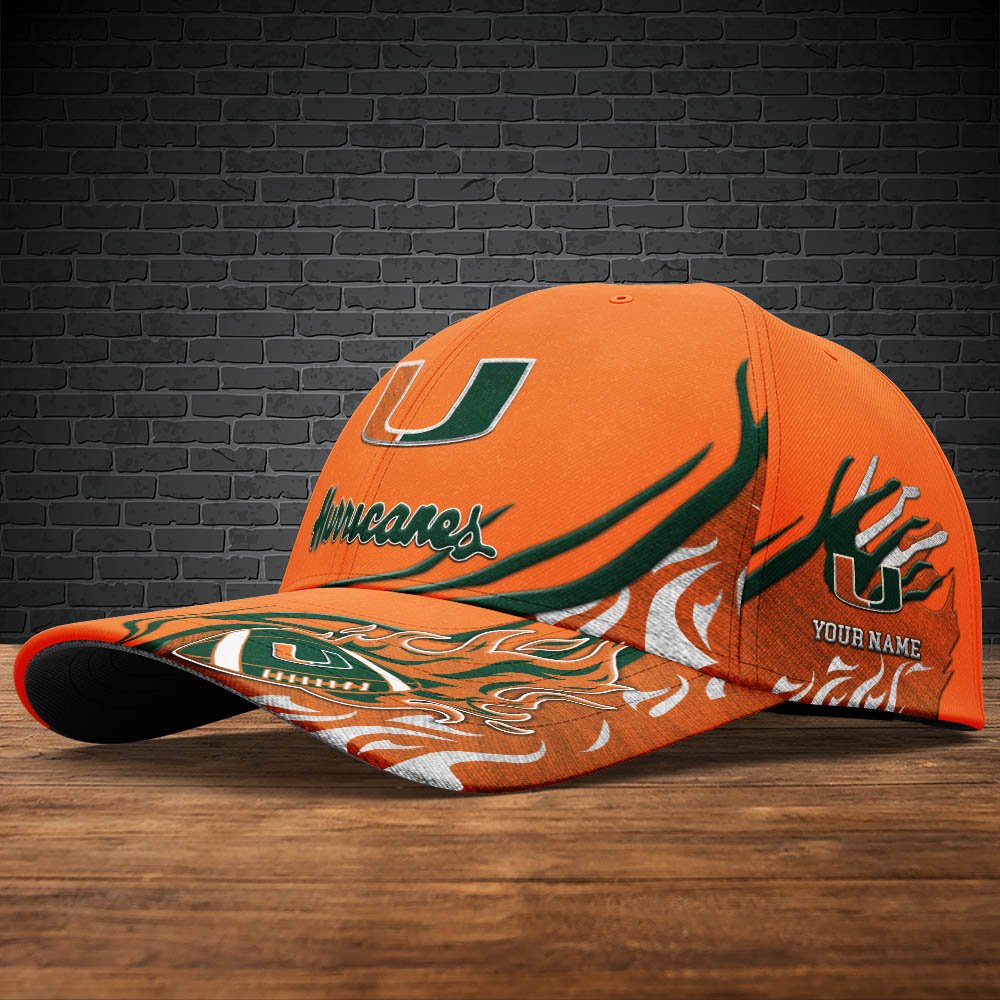 Alternative view of Miami Hurricanes Sport Cap 2024 Version Personalized Your Name, Football Team Cap, Fan Gifts ETHY-51954