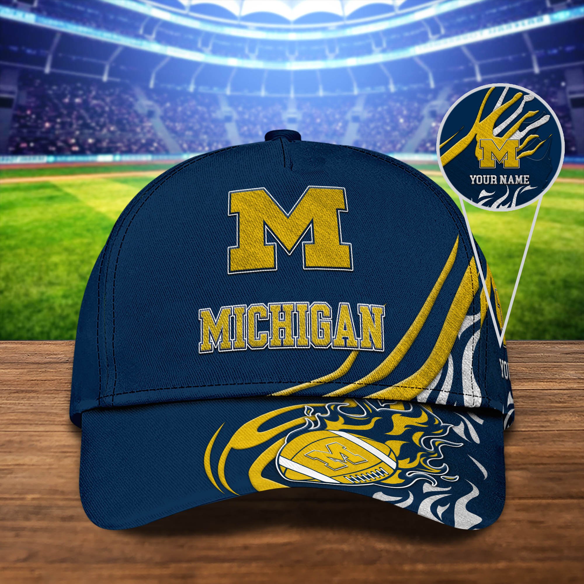 Michigan Wolverines Sport Cap 2024 Version Personalized Your Name, Football Team Cap, Fan Gifts ETHY-51954
