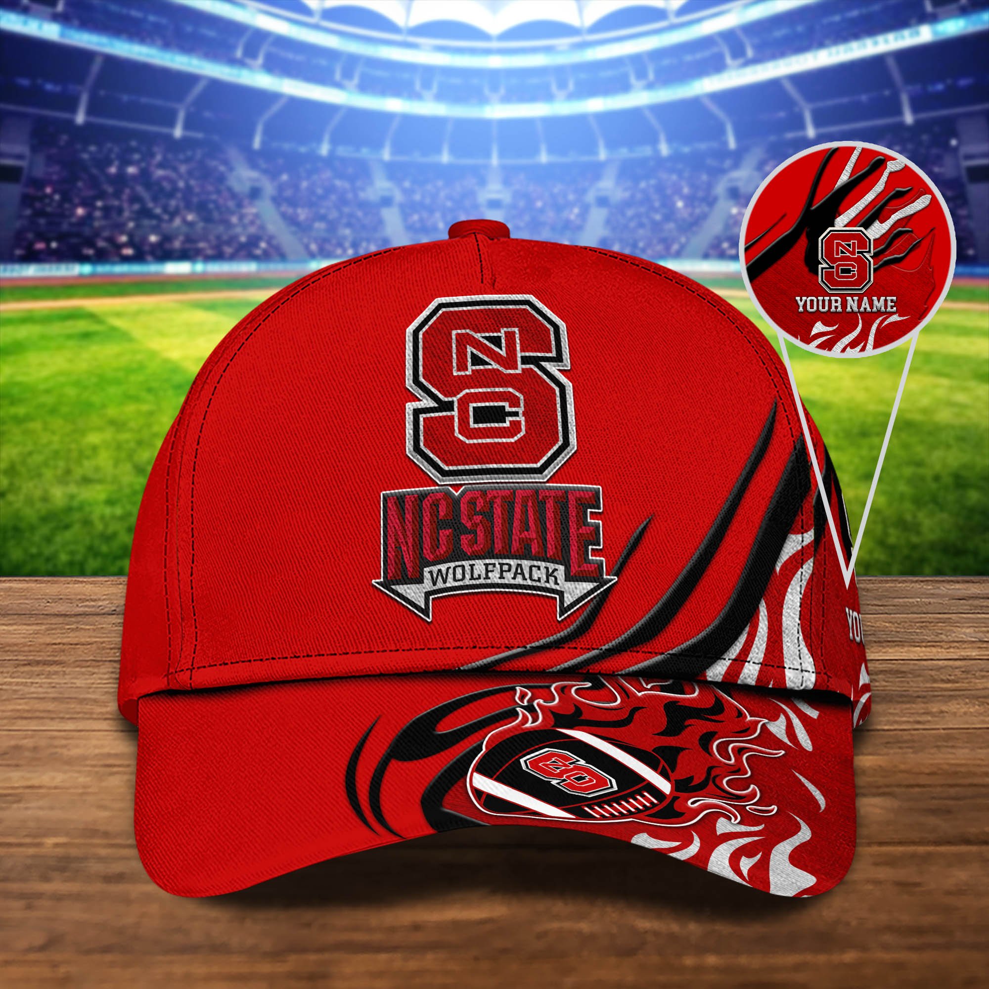 NC State Wolfpack Sport Cap 2024 Version Personalized Your Name, Football Team Cap, Fan Gifts ETHY-51954