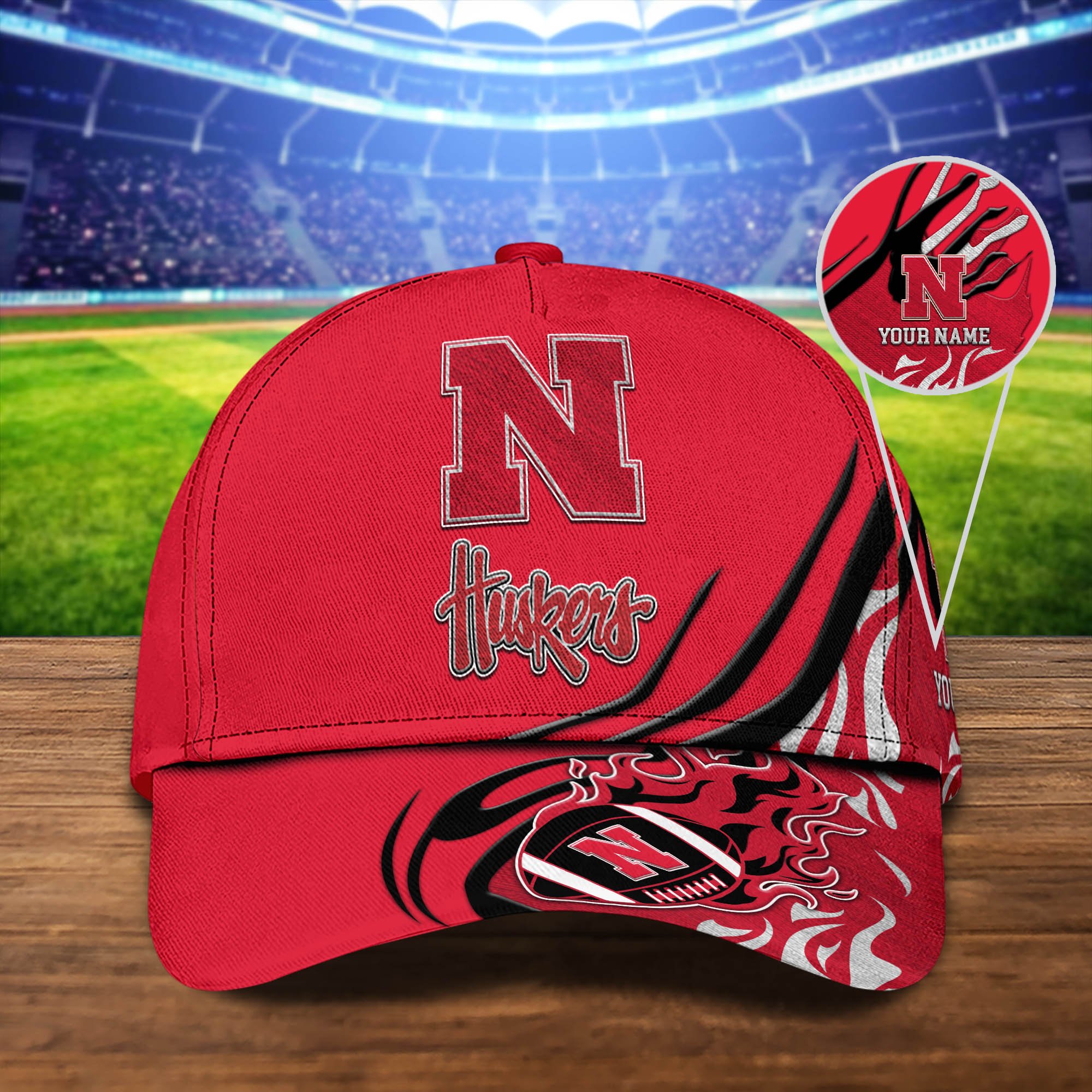 Nebraska Cornhuskers Sport Cap 2024 Version Personalized Your Name, Football Team Cap, Fan Gifts ETHY-51954