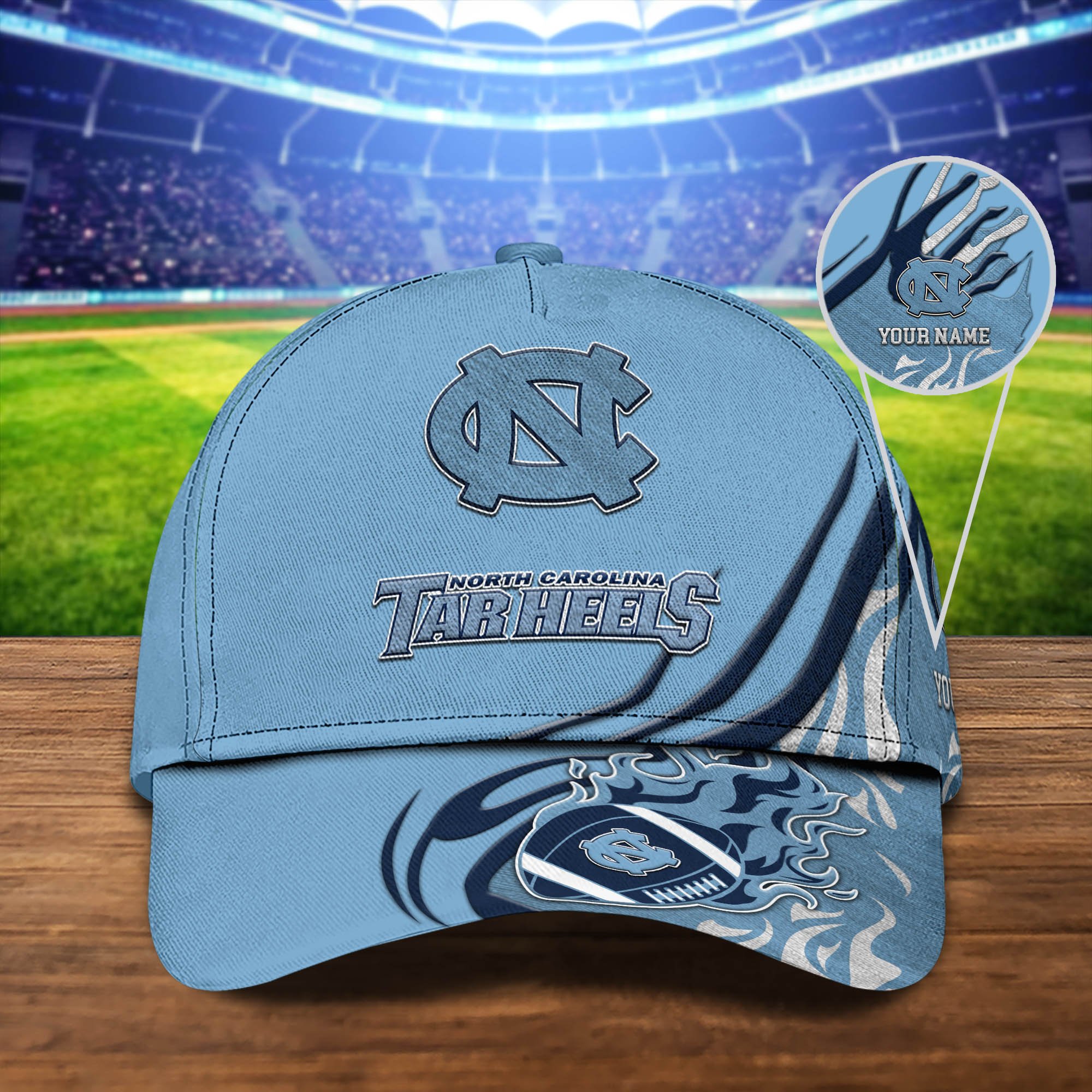 North Carolina Tar Heels Sport Cap 2024 Version Personalized Your Name, Football Team Cap, Fan Gifts ETHY-51954