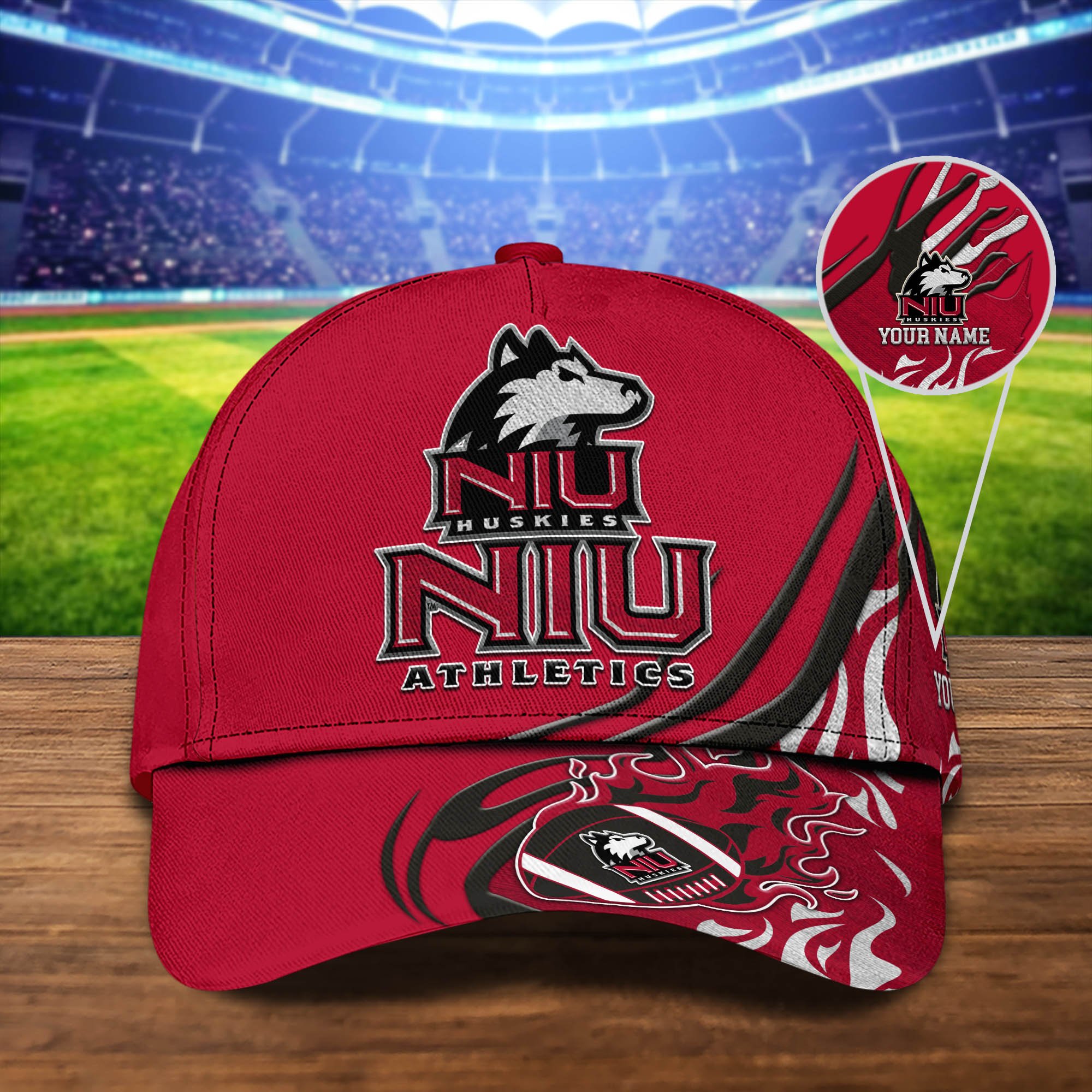 Northern Illinois Huskies Sport Cap 2024 Version Personalized Your Name, Football Team Cap, Fan Gifts ETHY-51954