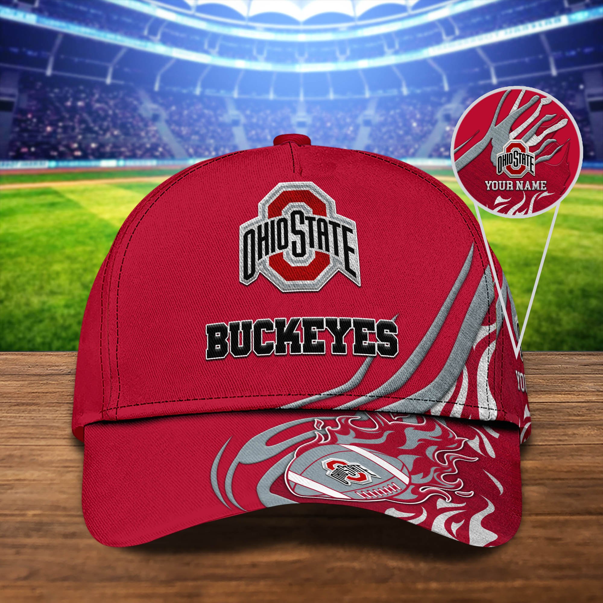 Ohio State Buckeyes Sport Cap 2024 Version Personalized Your Name, Football Team Cap, Fan Gifts ETHY-51954